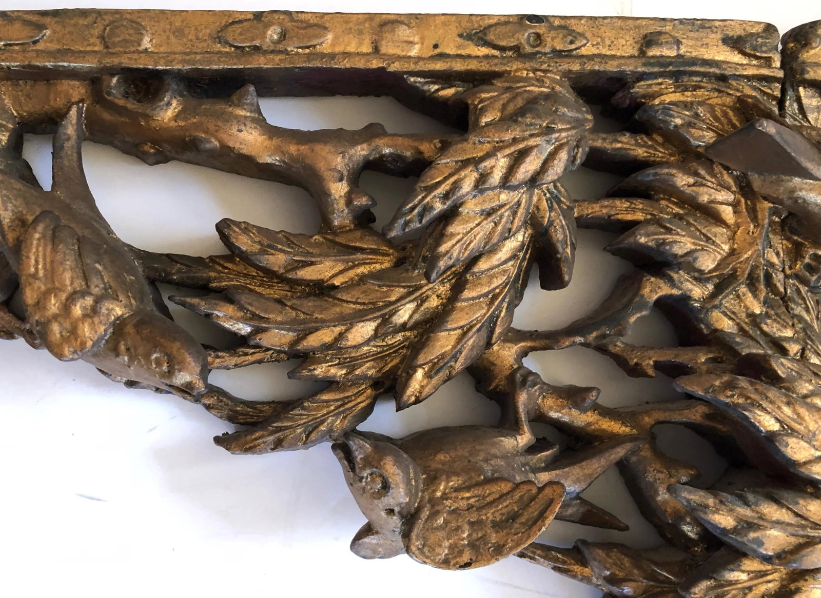 Old Chinese Gilt Wood Fragments, Pair - 6