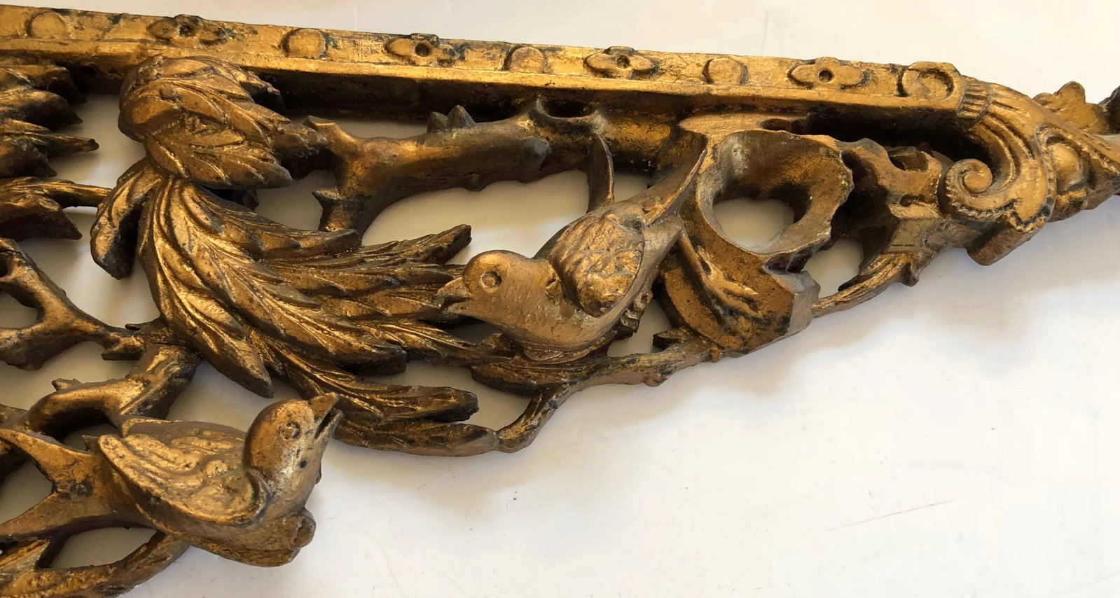 Old Chinese Gilt Wood Fragments, Pair - 9