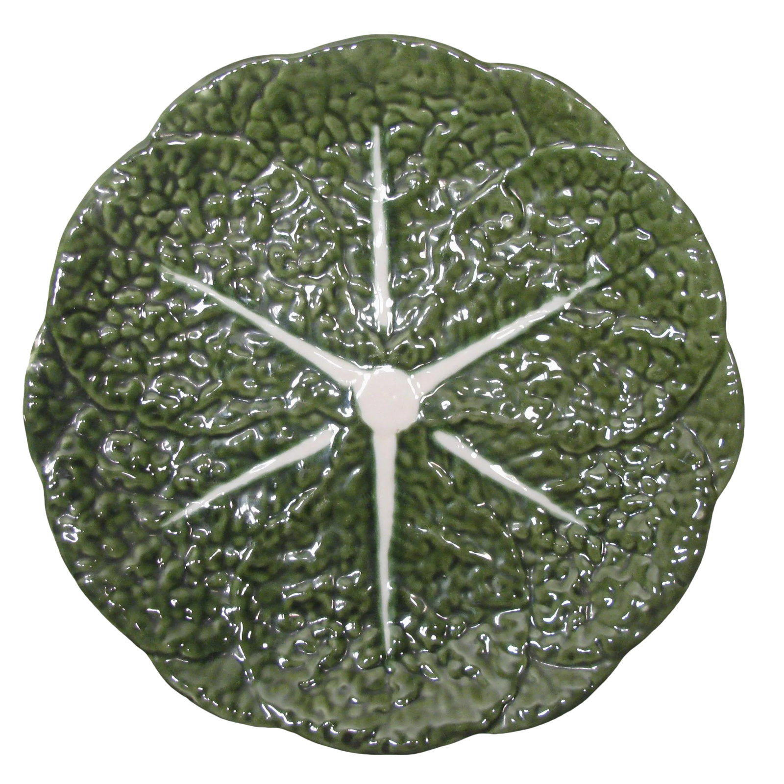 Belo Portugal Green Majolica Cabbage Leaf Platter (1 of 4)