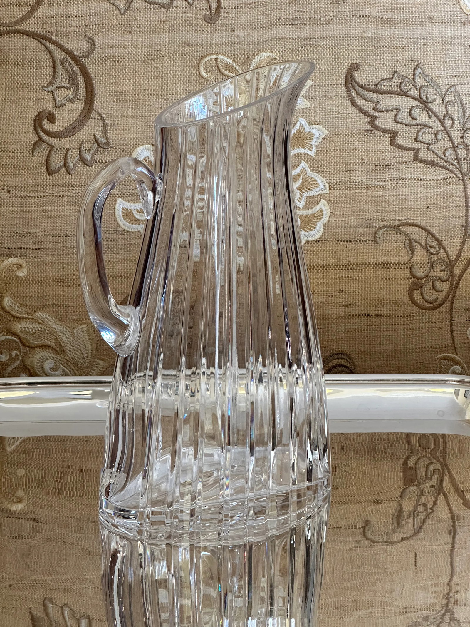 Stunning Vista Alegre Crystal Pitcher, Atlantis Fantasy - 2