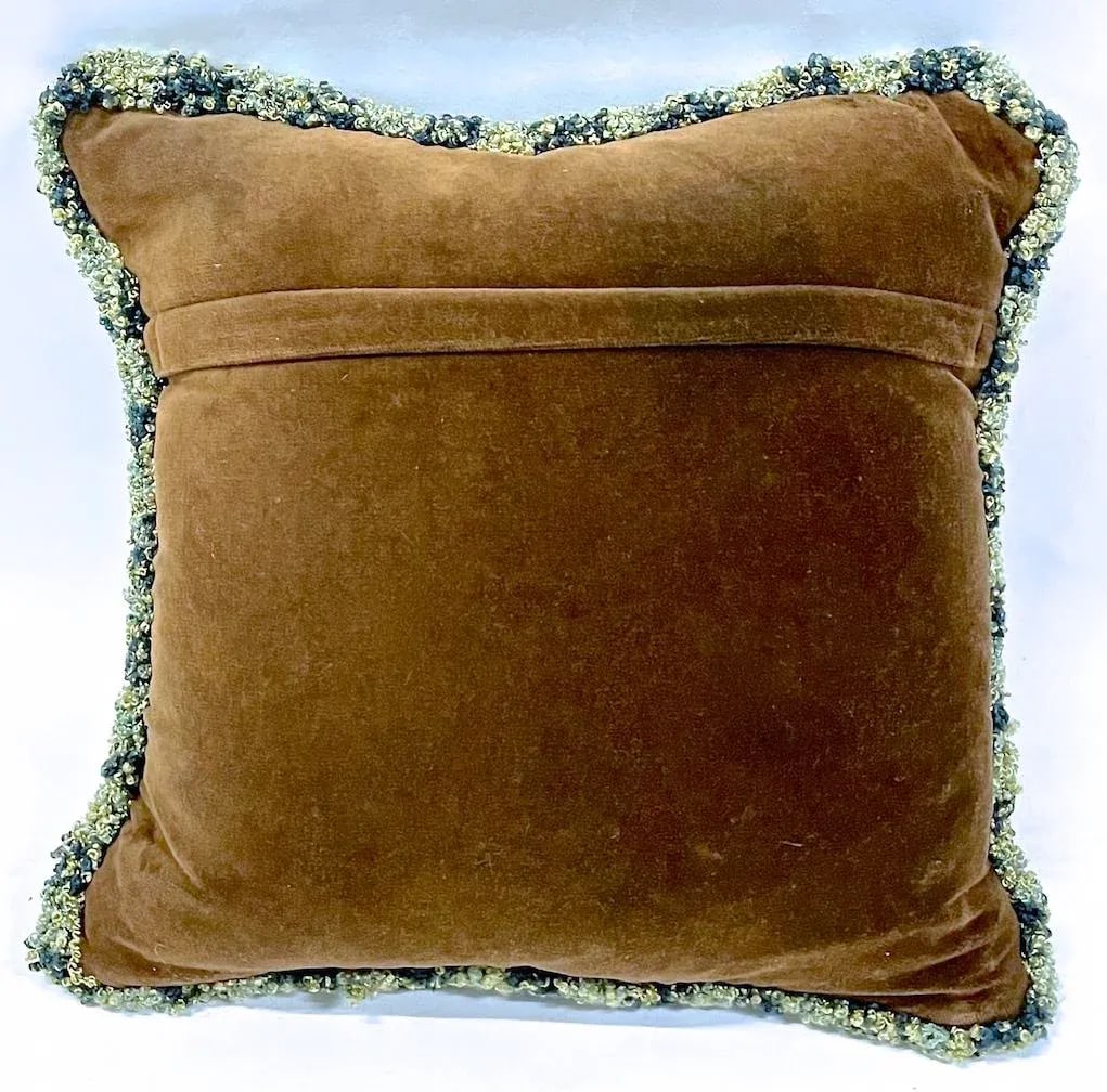 Antique Bird Verdure Tapestry Pillow - 4