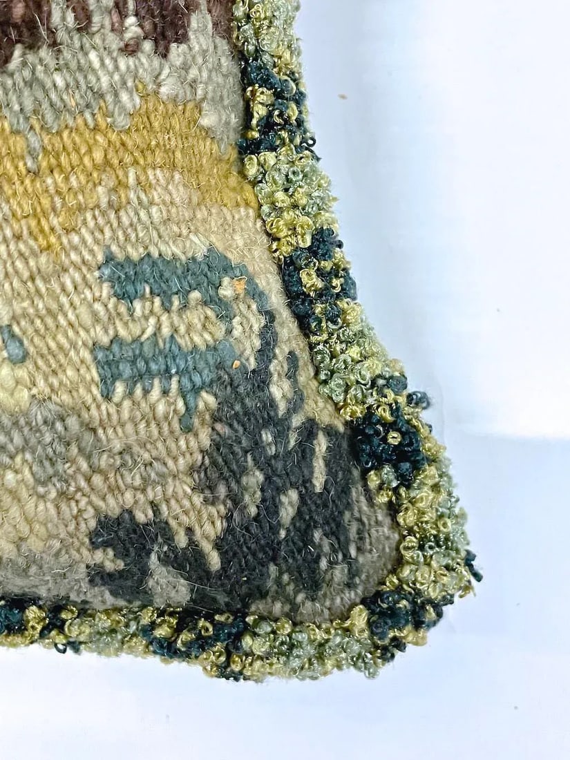Antique Bird Verdure Tapestry Pillow - 7