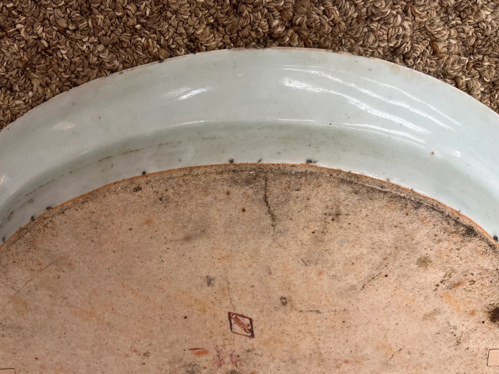 Large Antique Chinese Rose Medallion Platter, 1891-1920 Mark - 8