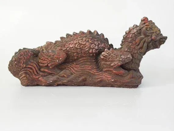 1960s Vintage Plaster Chinese Dragon Figure - 4