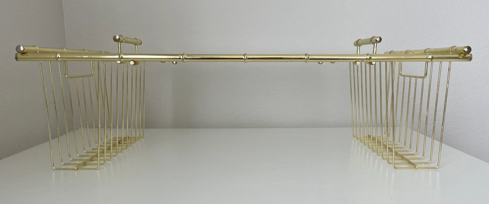 Mid 20th Century Hollywood Regency Faux Bamboo Brass Breakfast in Bed Lap Tray - 5