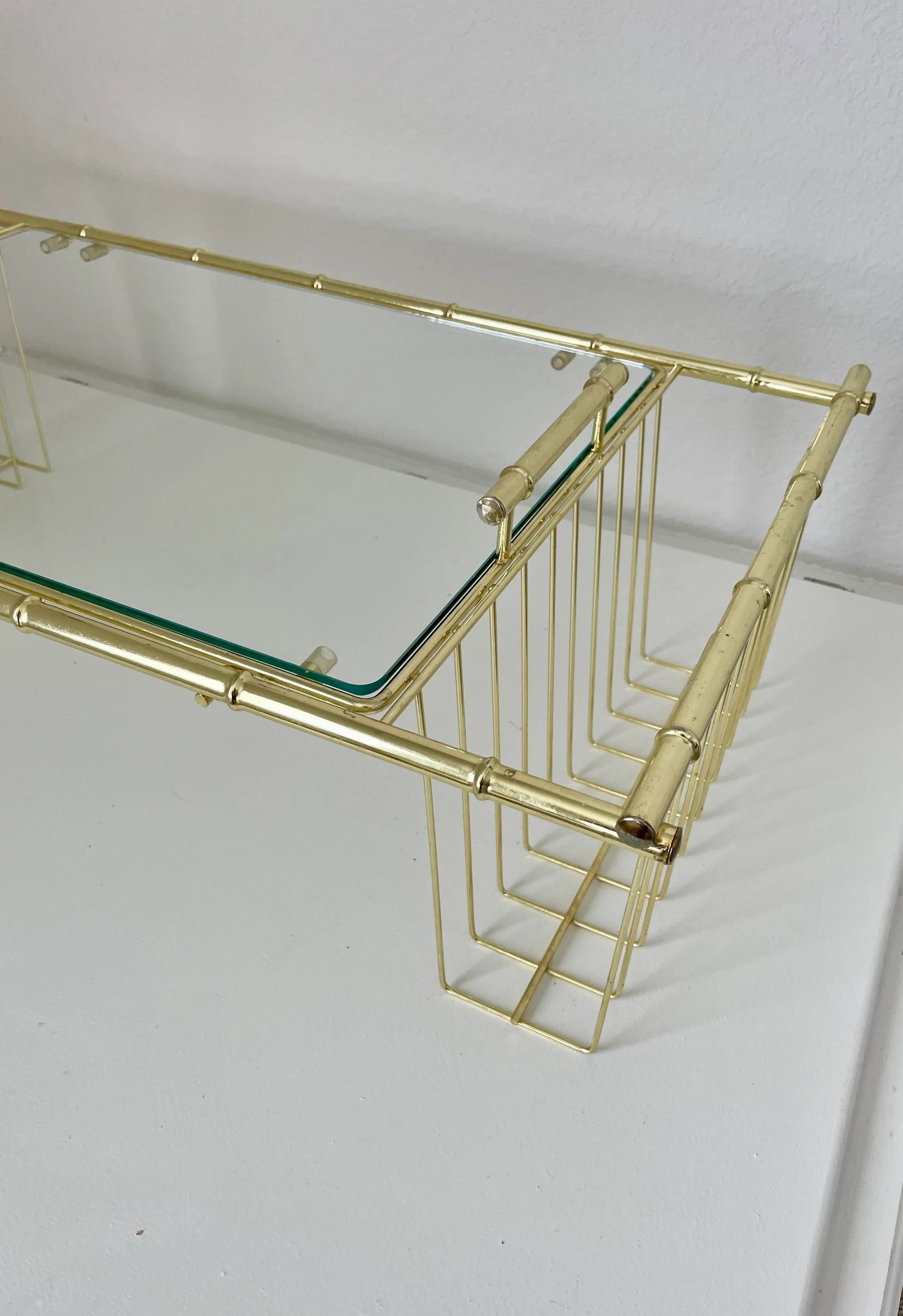 Mid 20th Century Hollywood Regency Faux Bamboo Brass Breakfast in Bed Lap Tray - 6