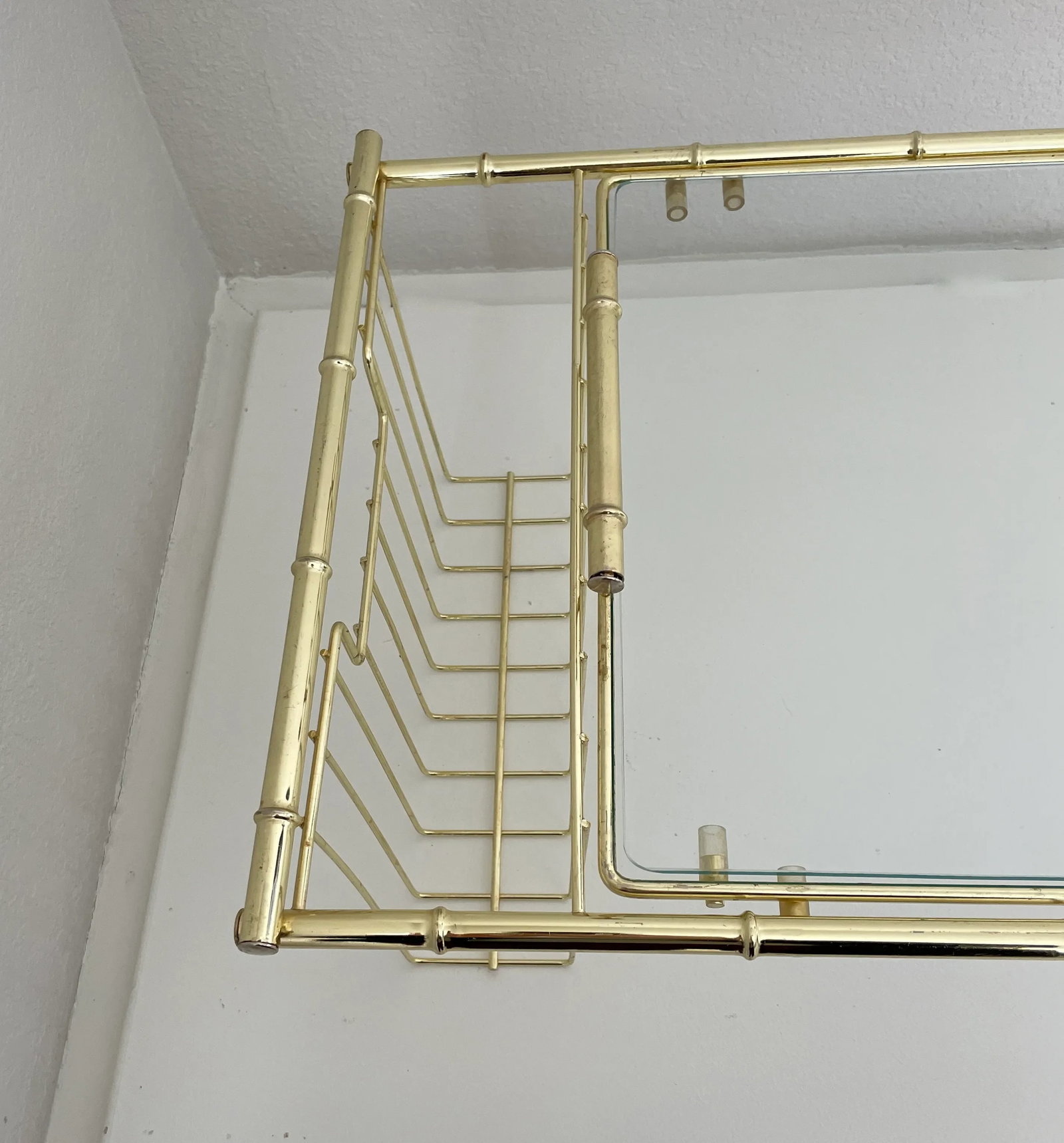 Mid 20th Century Hollywood Regency Faux Bamboo Brass Breakfast in Bed Lap Tray - 7
