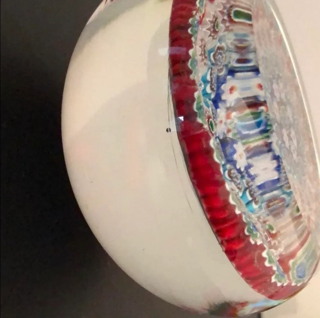 1950s Murano Attributed Millefiori Hand Blown Paper Weight - 5