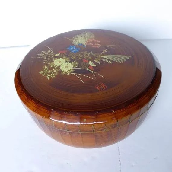 Japanese Faux Bamboo Storage Container - 2