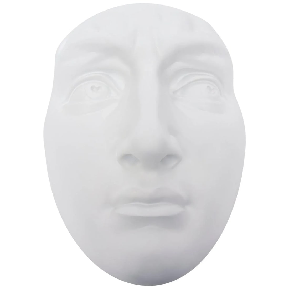 Vintage 1960's White Resin and Plaster Face Wall Sculpture - 11