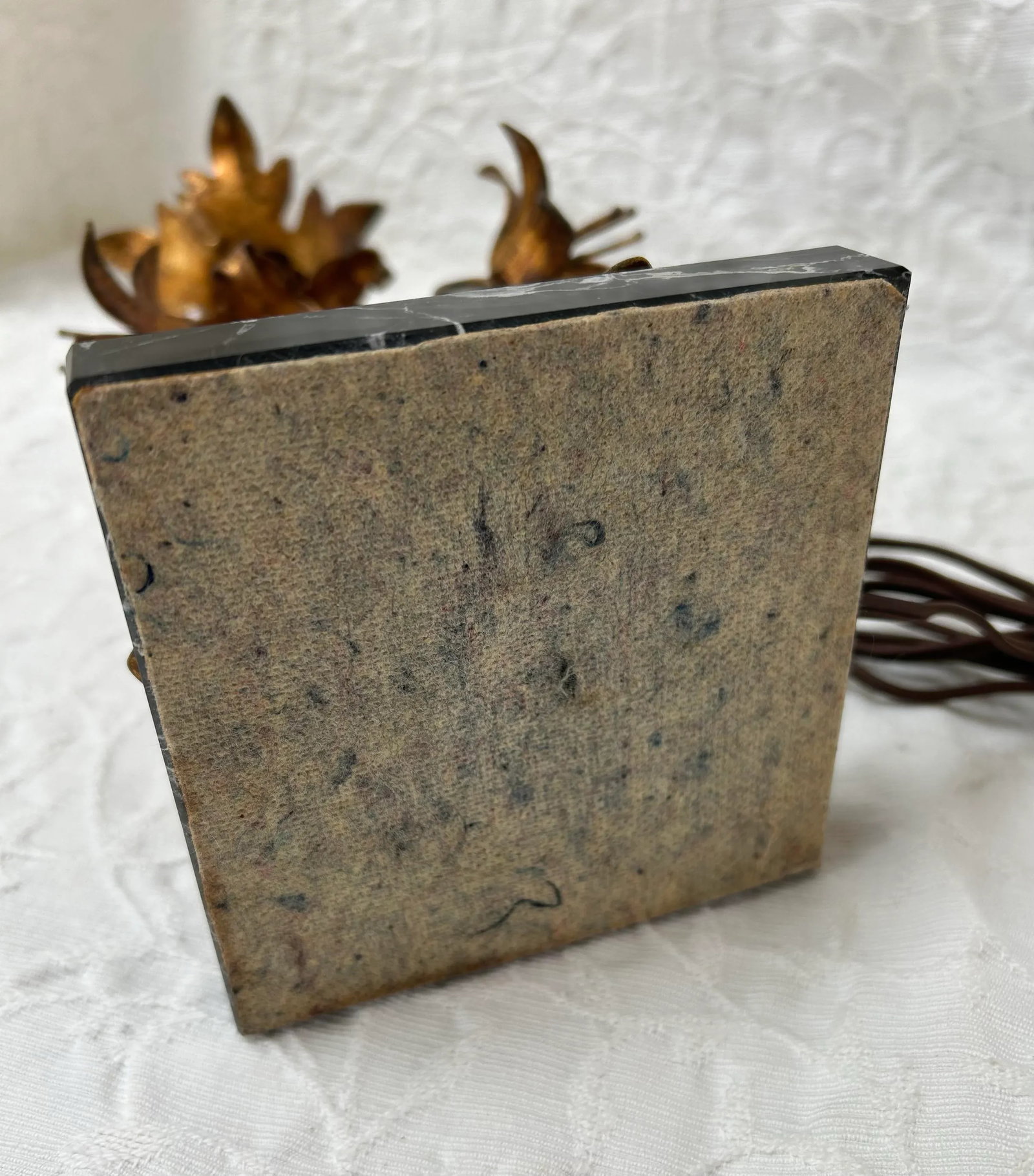 Italian Gilt Tole Table Lamp Mid Century - 8