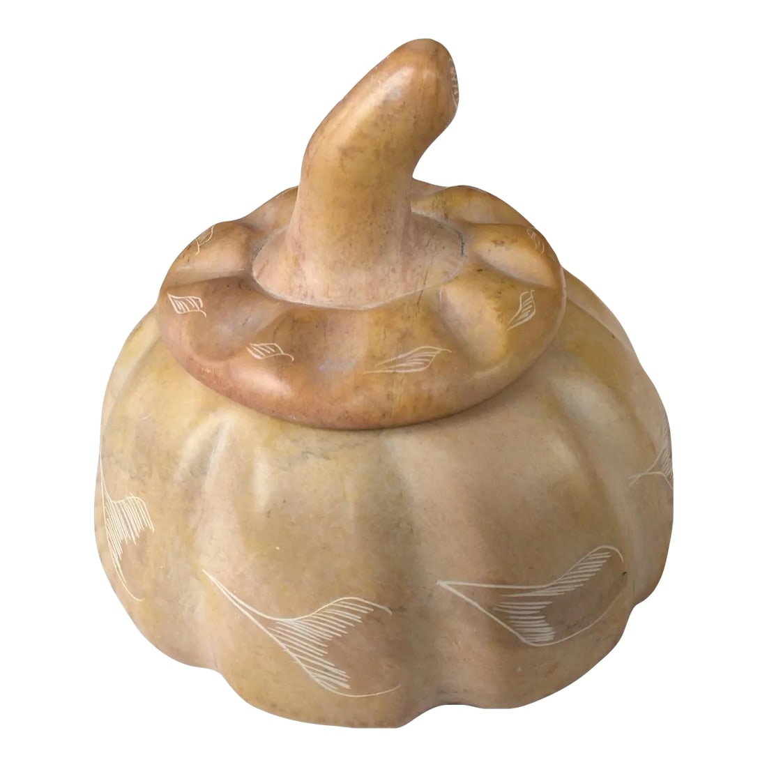 1990s Hand-Made Lidded Gourd Style Jar: Hand-Made Lidded Gourd Style Jar. Heavy with stone appearance. Condition: Alterations: Original Condition Unaltered Imperfections: Some Imperfections Condition Notes: Very good vintage condition.