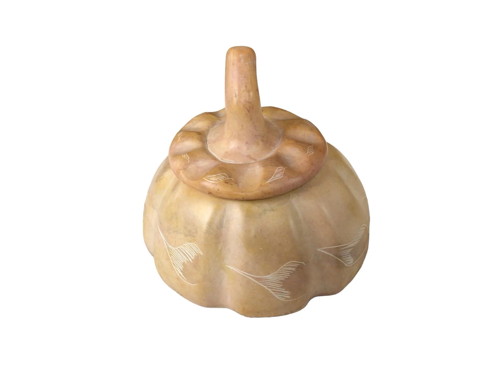 1990s Hand-Made Lidded Gourd Style Jar - 3