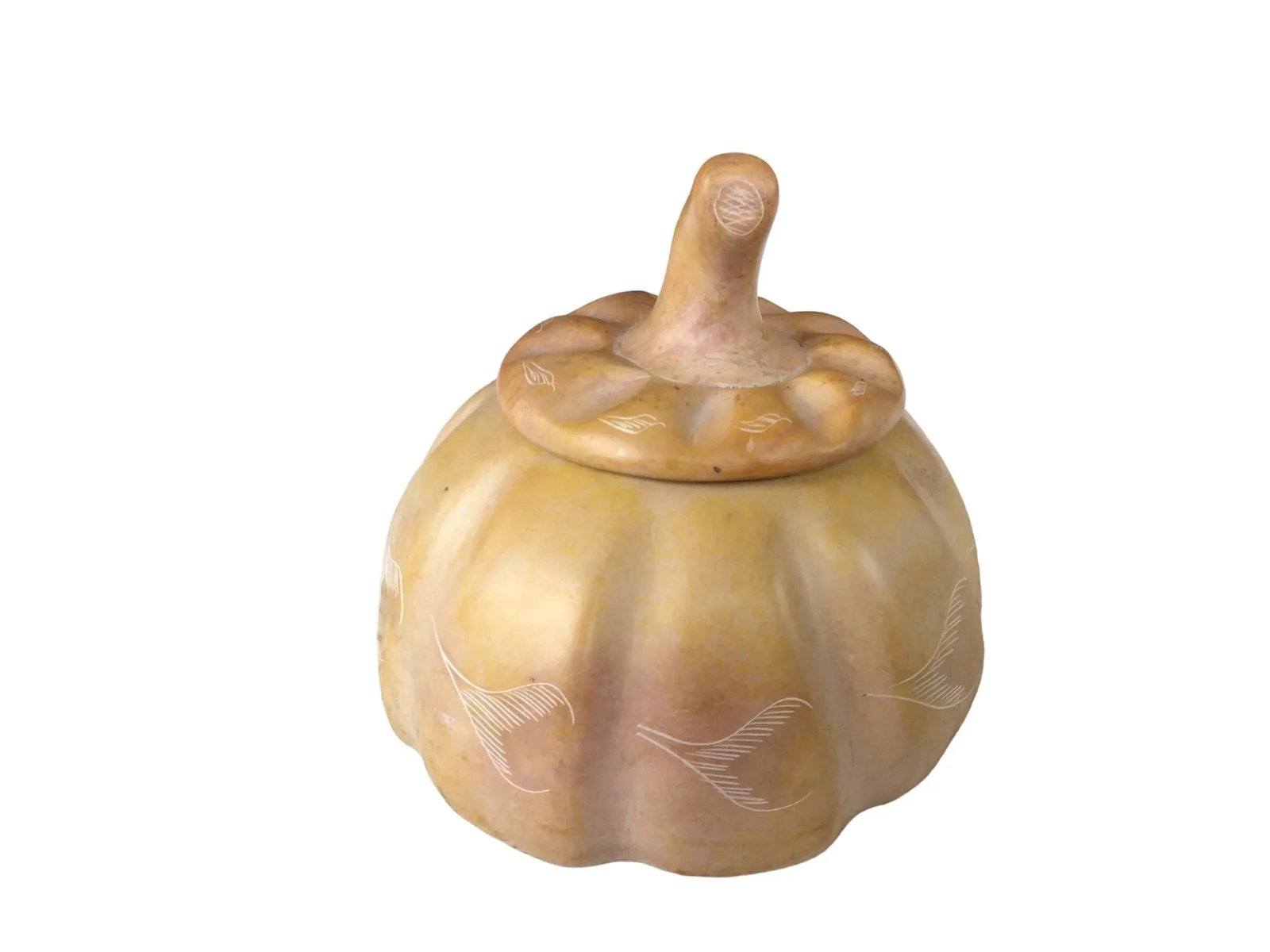 1990s Hand-Made Lidded Gourd Style Jar - 8