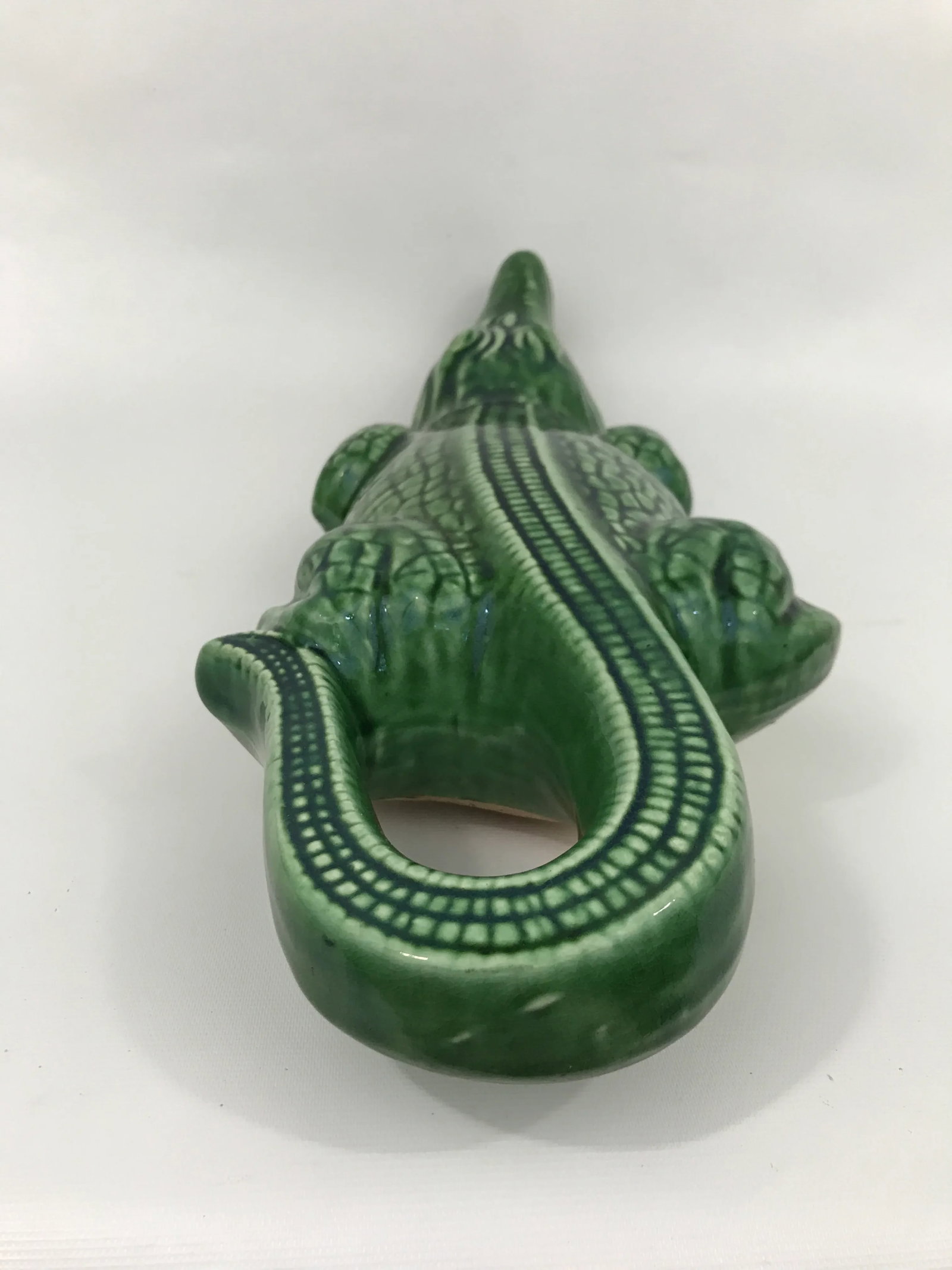 Majolica Alligator Statue - 2