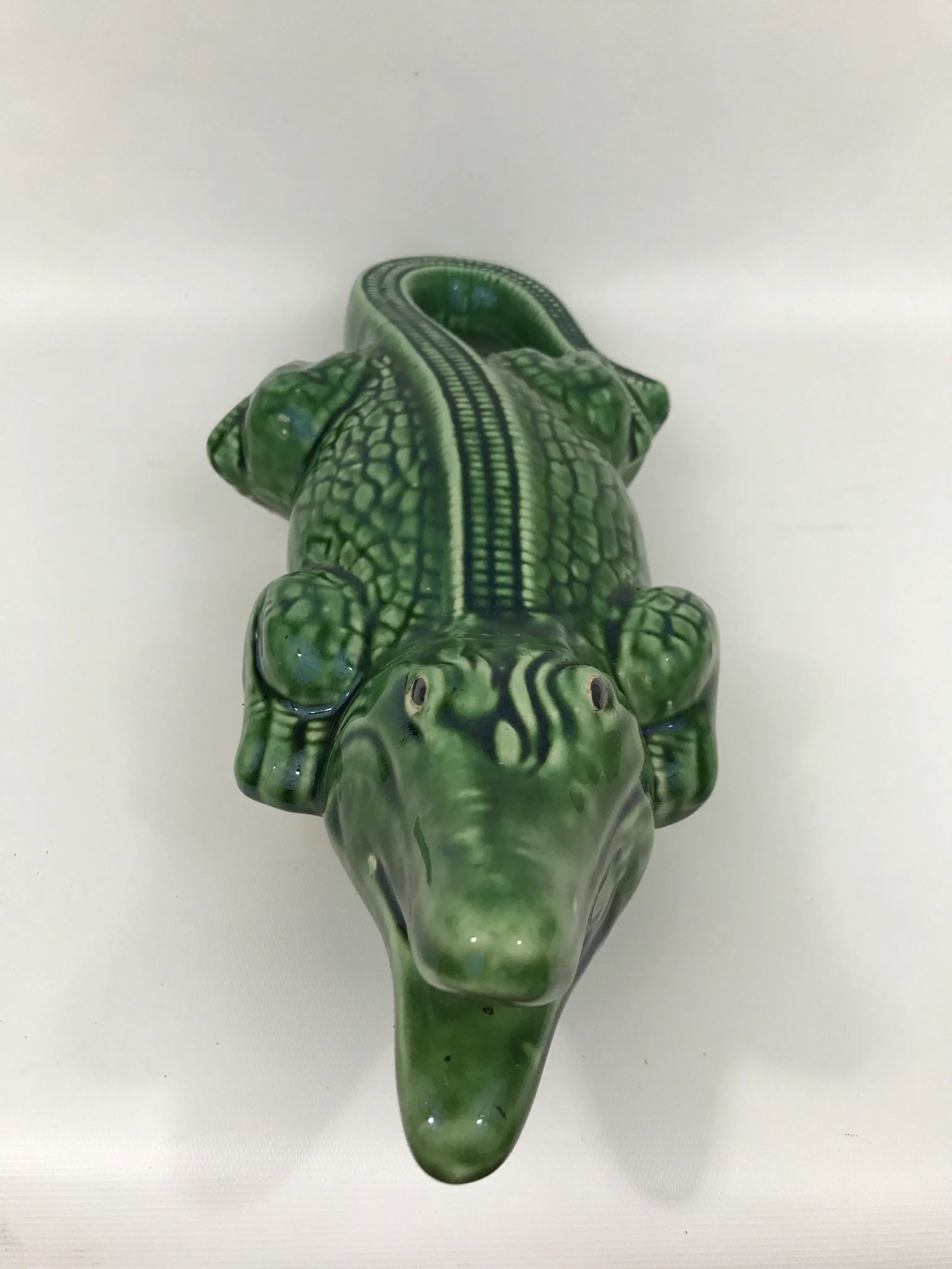 Majolica Alligator Statue - 3