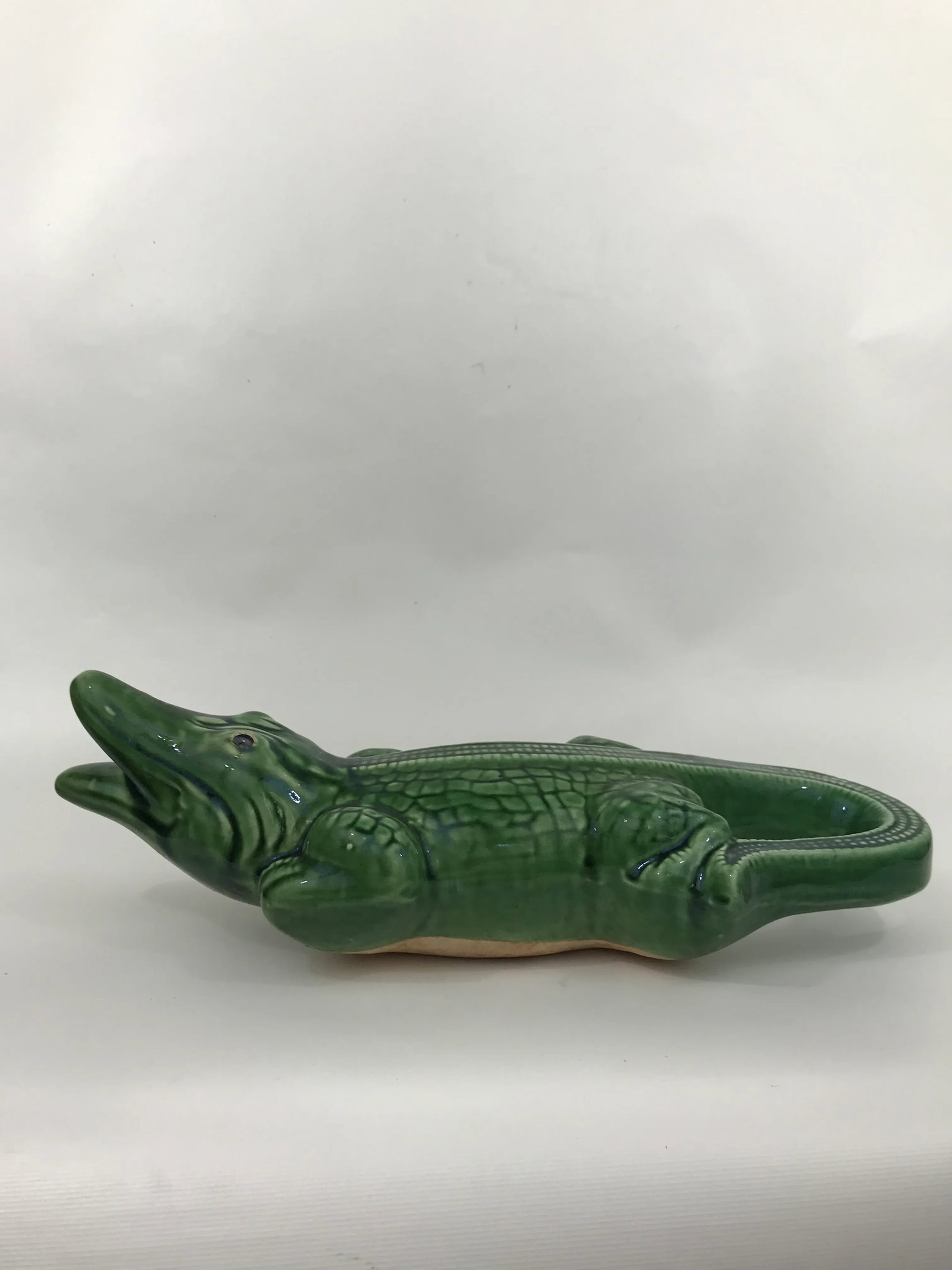 Majolica Alligator Statue - 4