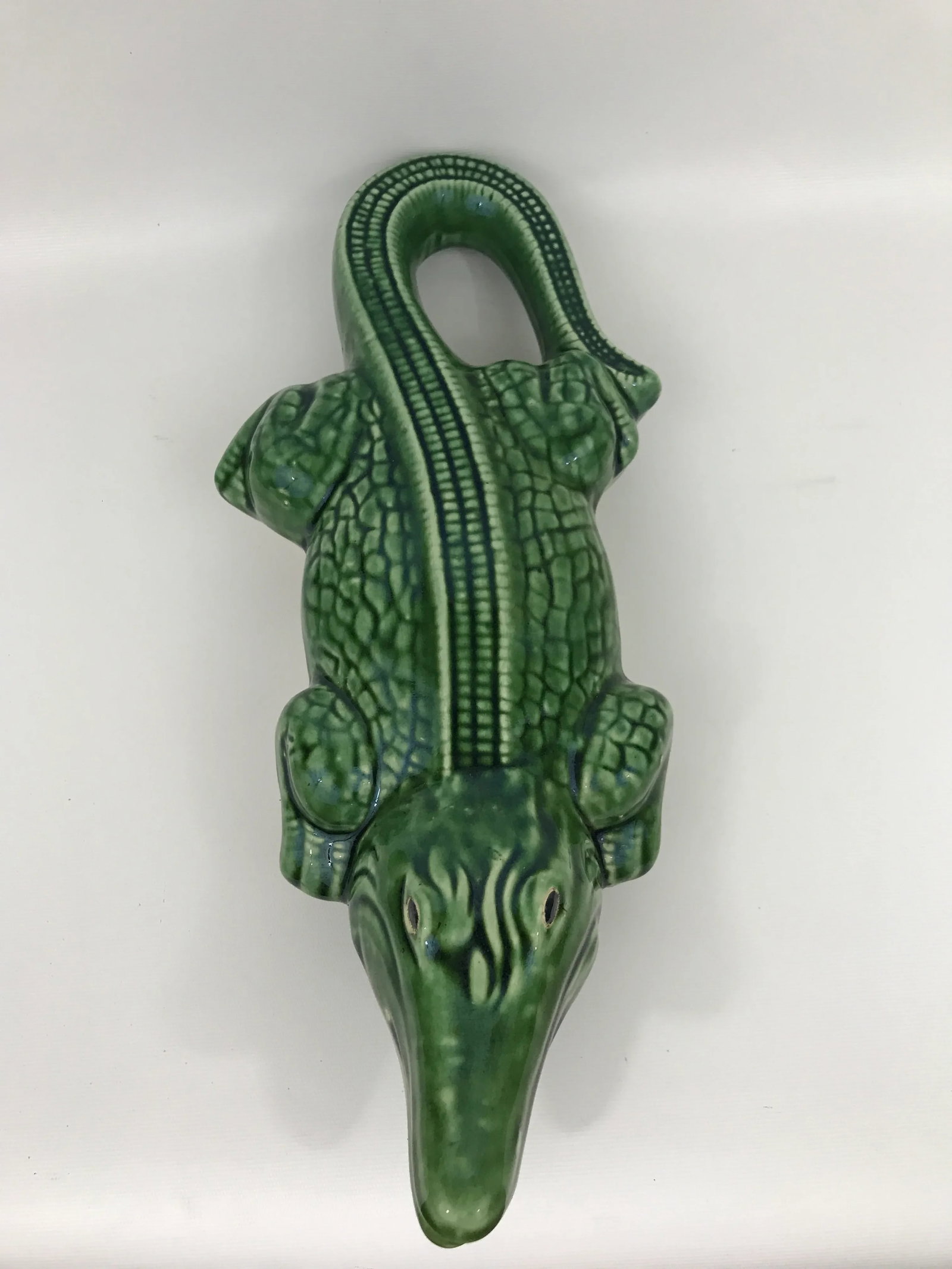 Majolica Alligator Statue - 5