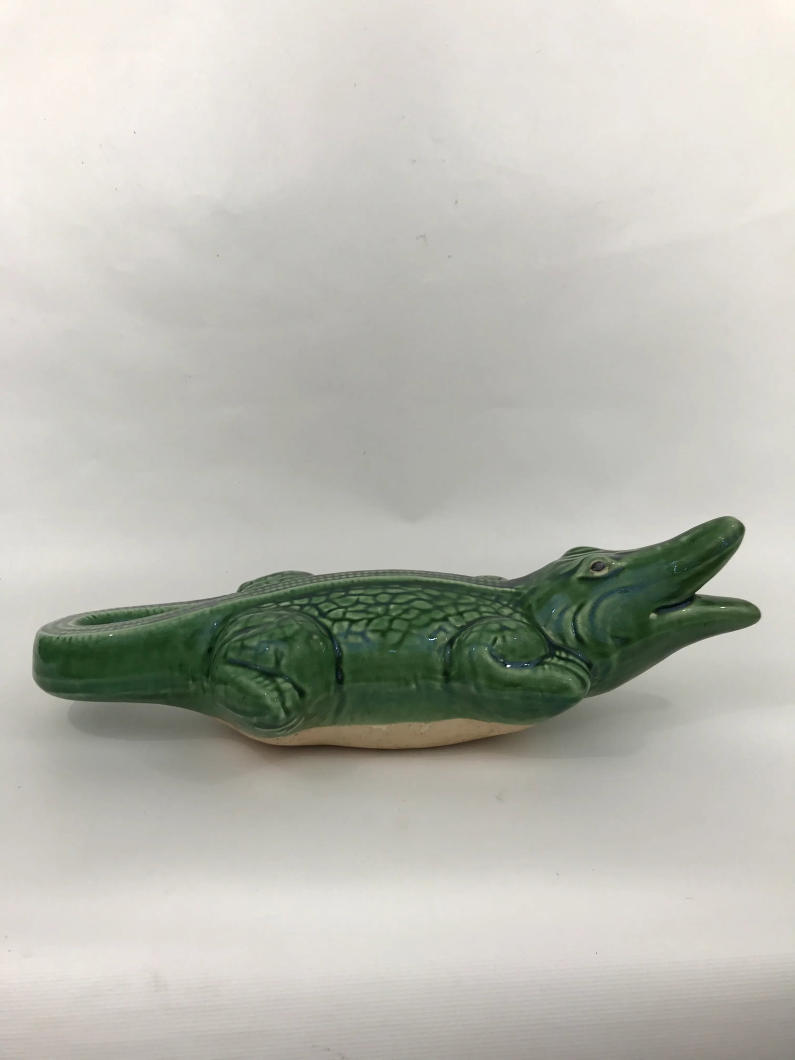 Majolica Alligator Statue - 6