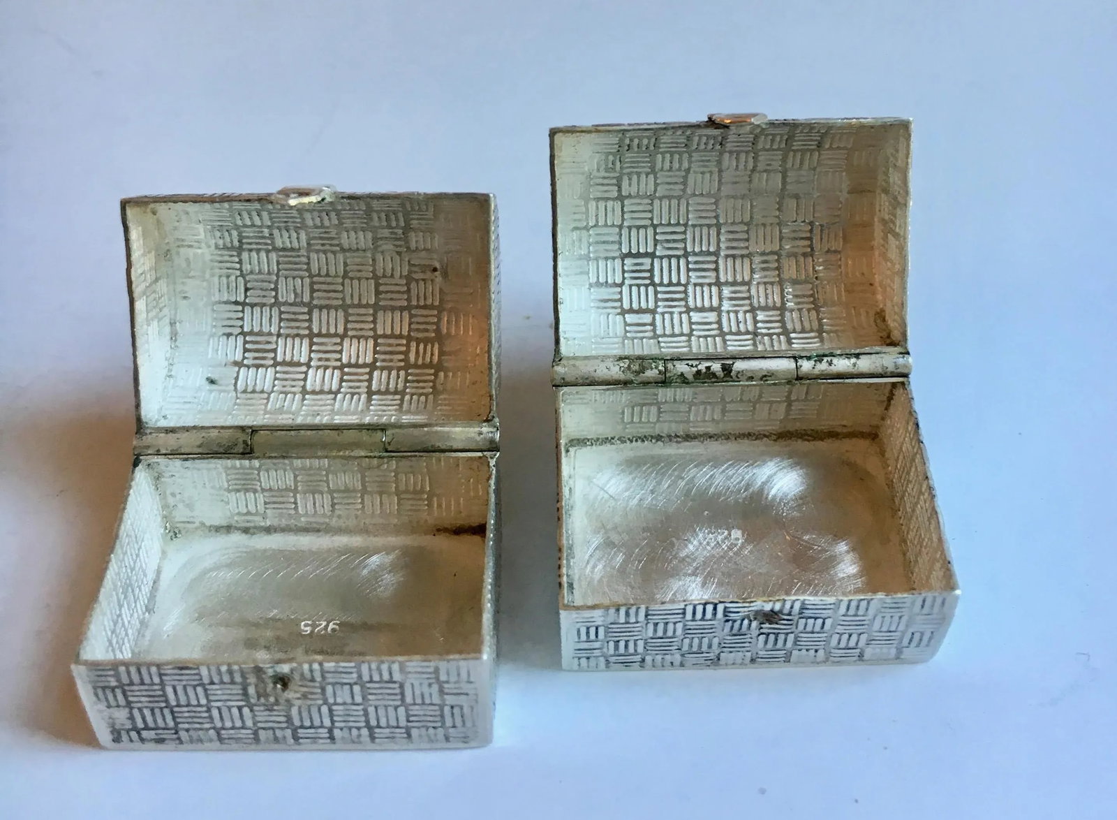 One Sterling Silver Snuff Pill Boxes - 4