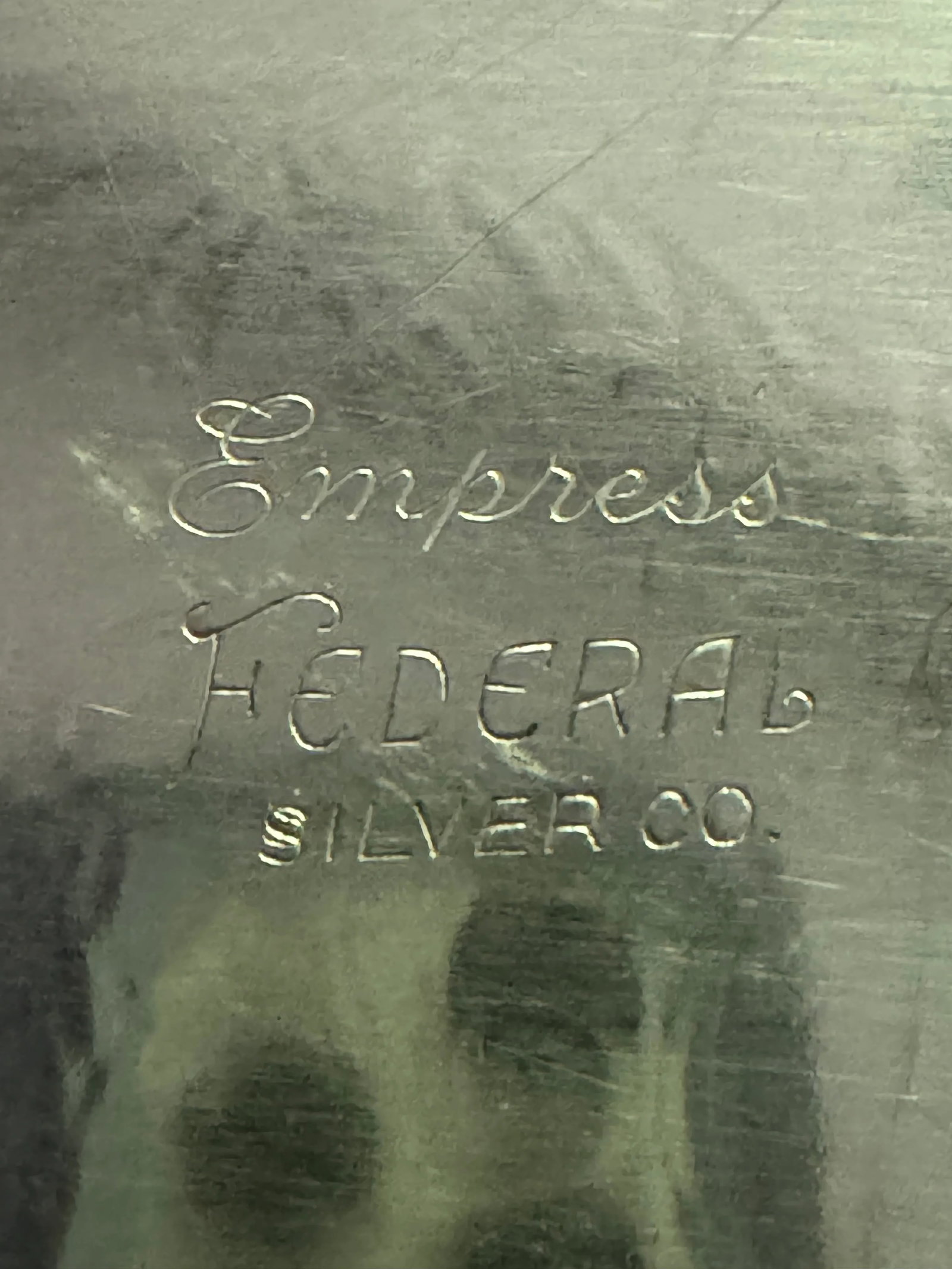 Vintage Footed Butler Silverplate Tray by Empress FEDERAb Silver Co. - 2