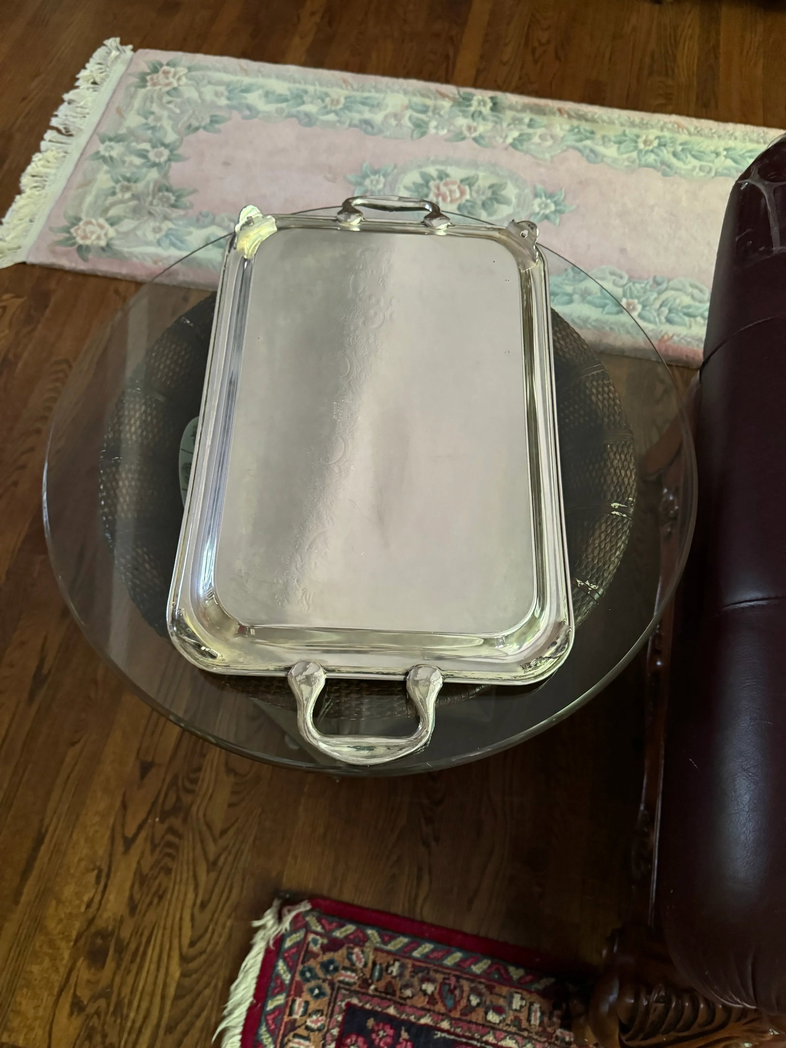 Vintage Footed Butler Silverplate Tray by Empress FEDERAb Silver Co. - 8