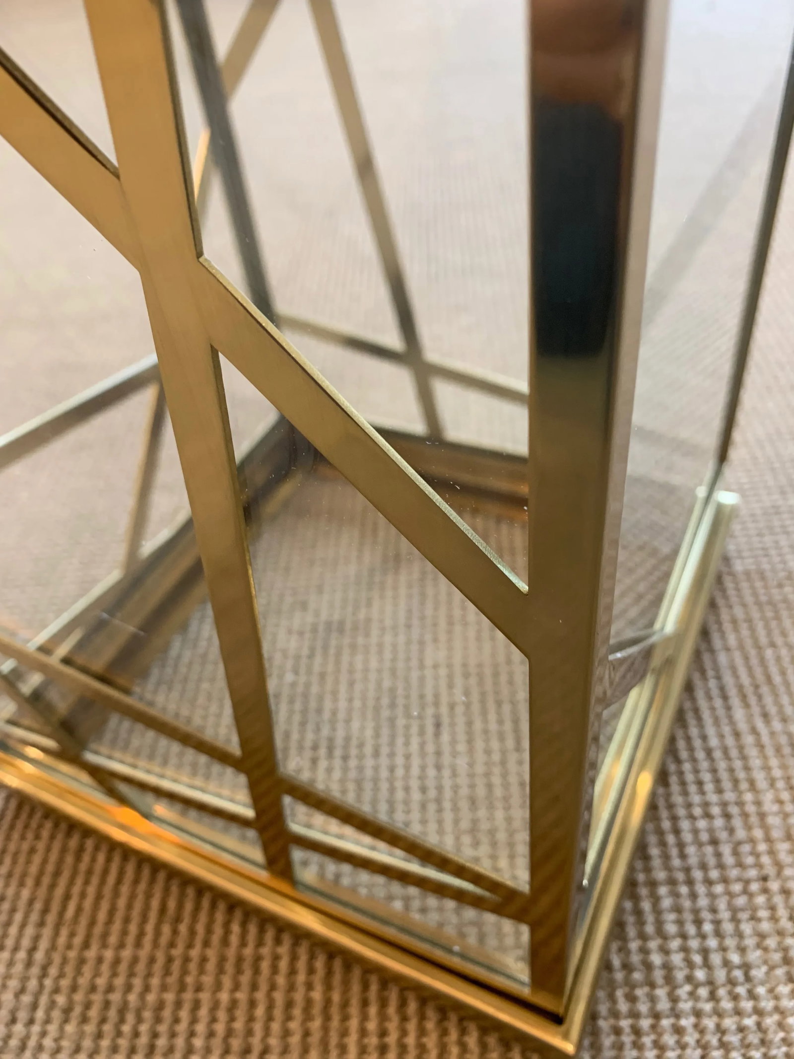 Modern Michael Berman Brass Bond Pendants - A Pair - 3
