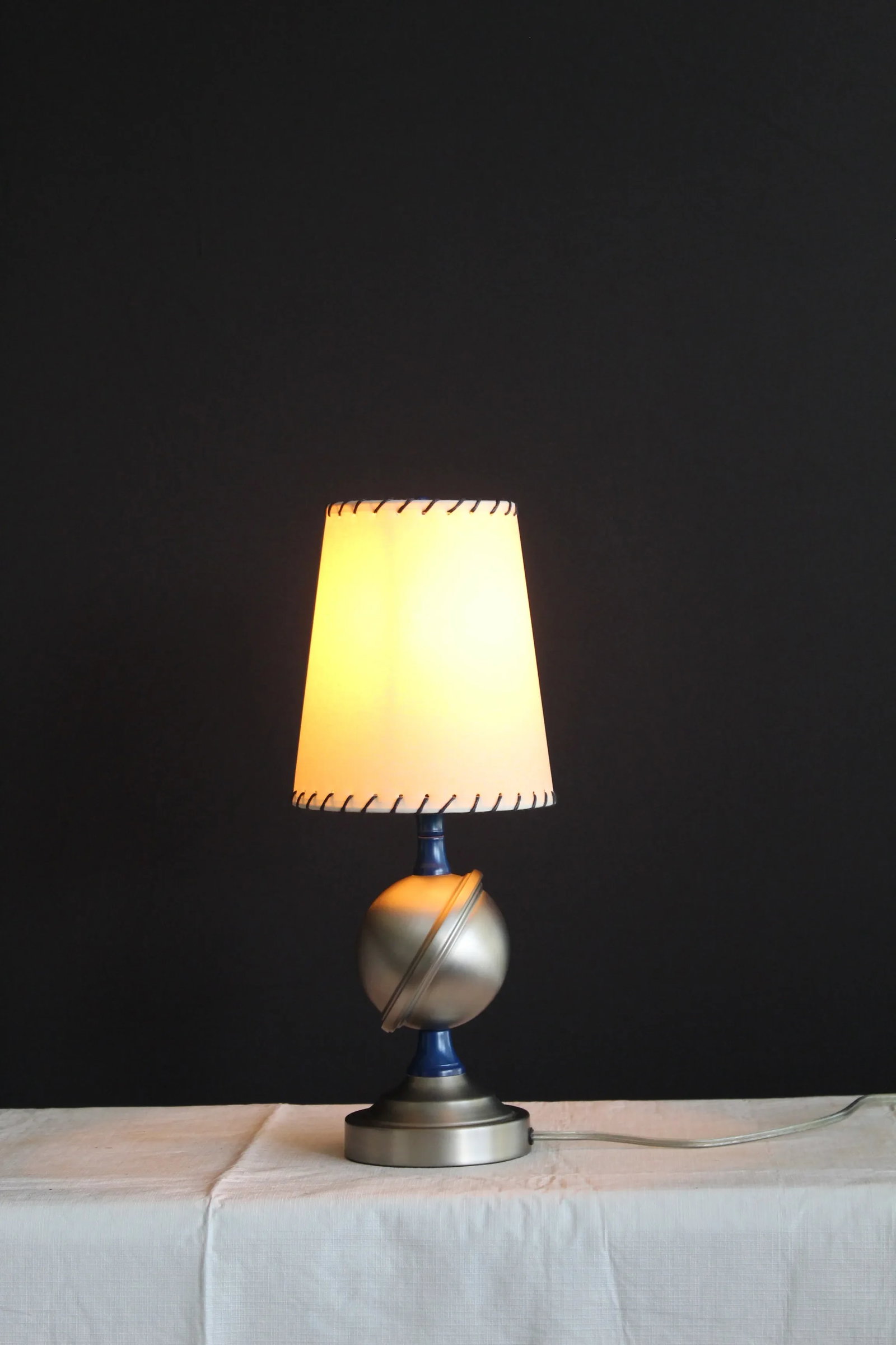 1940s Art Deco Orbital Table Lamp With Shade - 2