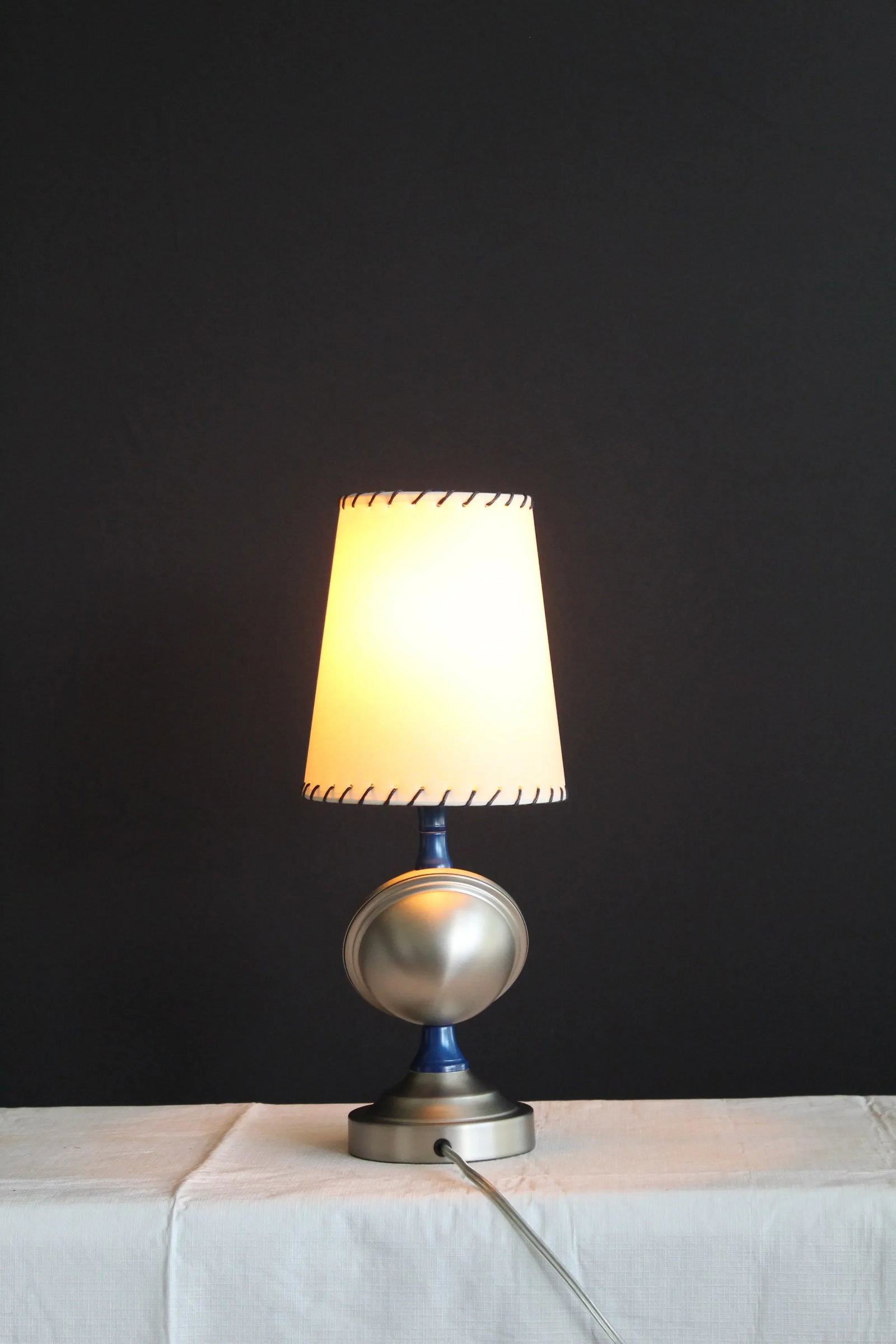 1940s Art Deco Orbital Table Lamp With Shade - 7