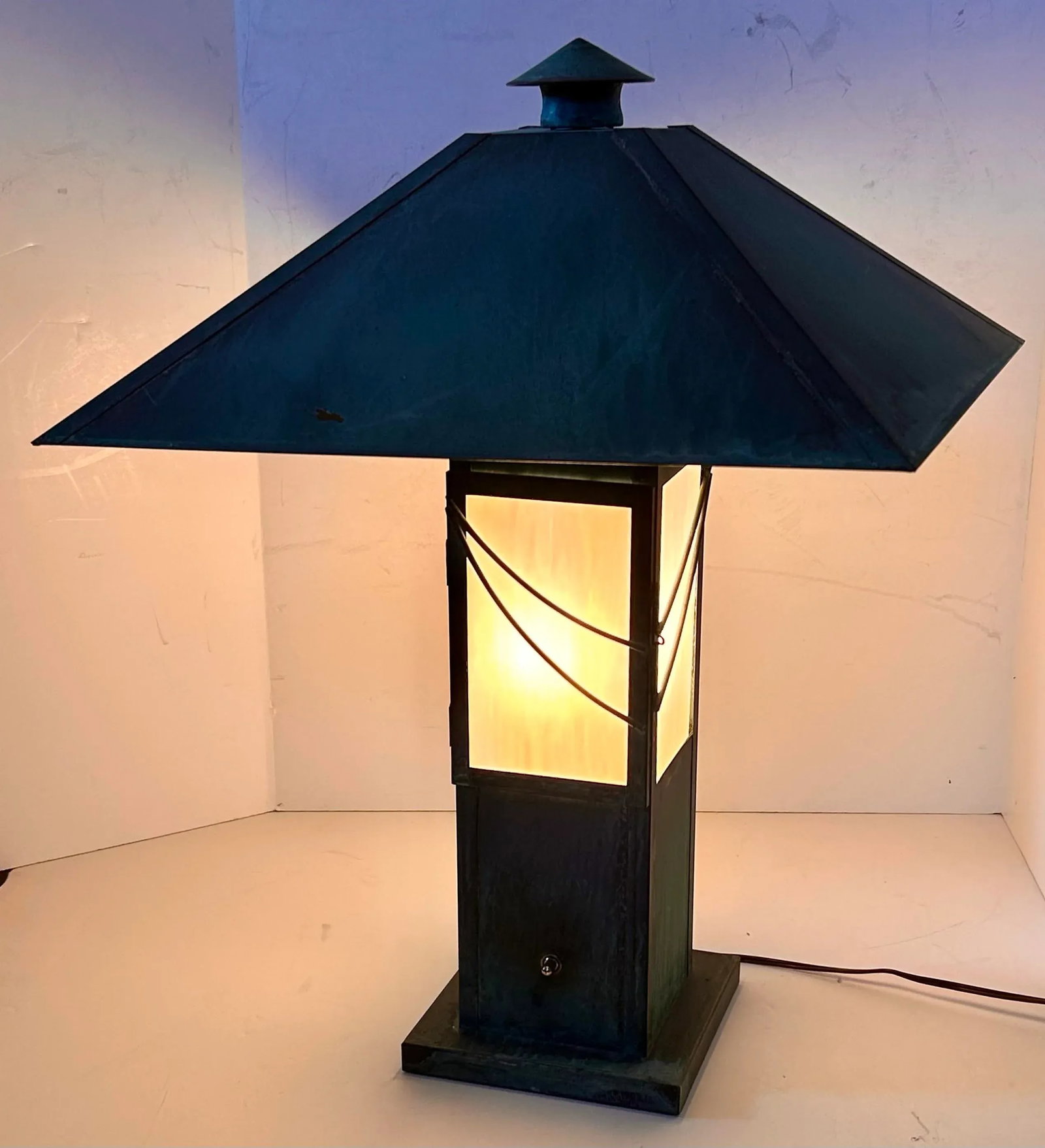 Arts and Crafts Copper Lamp - 2