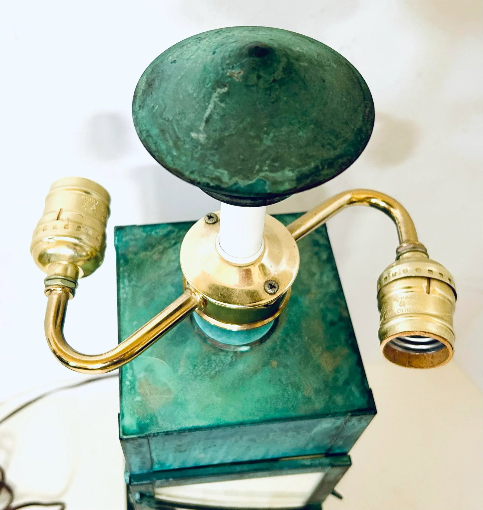 Arts and Crafts Copper Lamp - 7