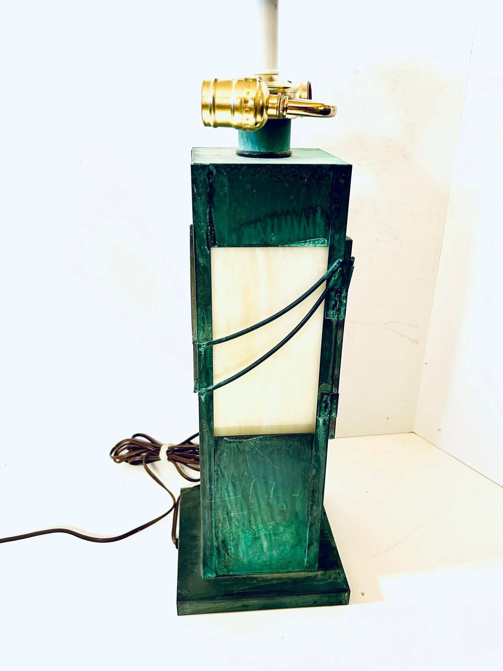 Arts and Crafts Copper Lamp - 9