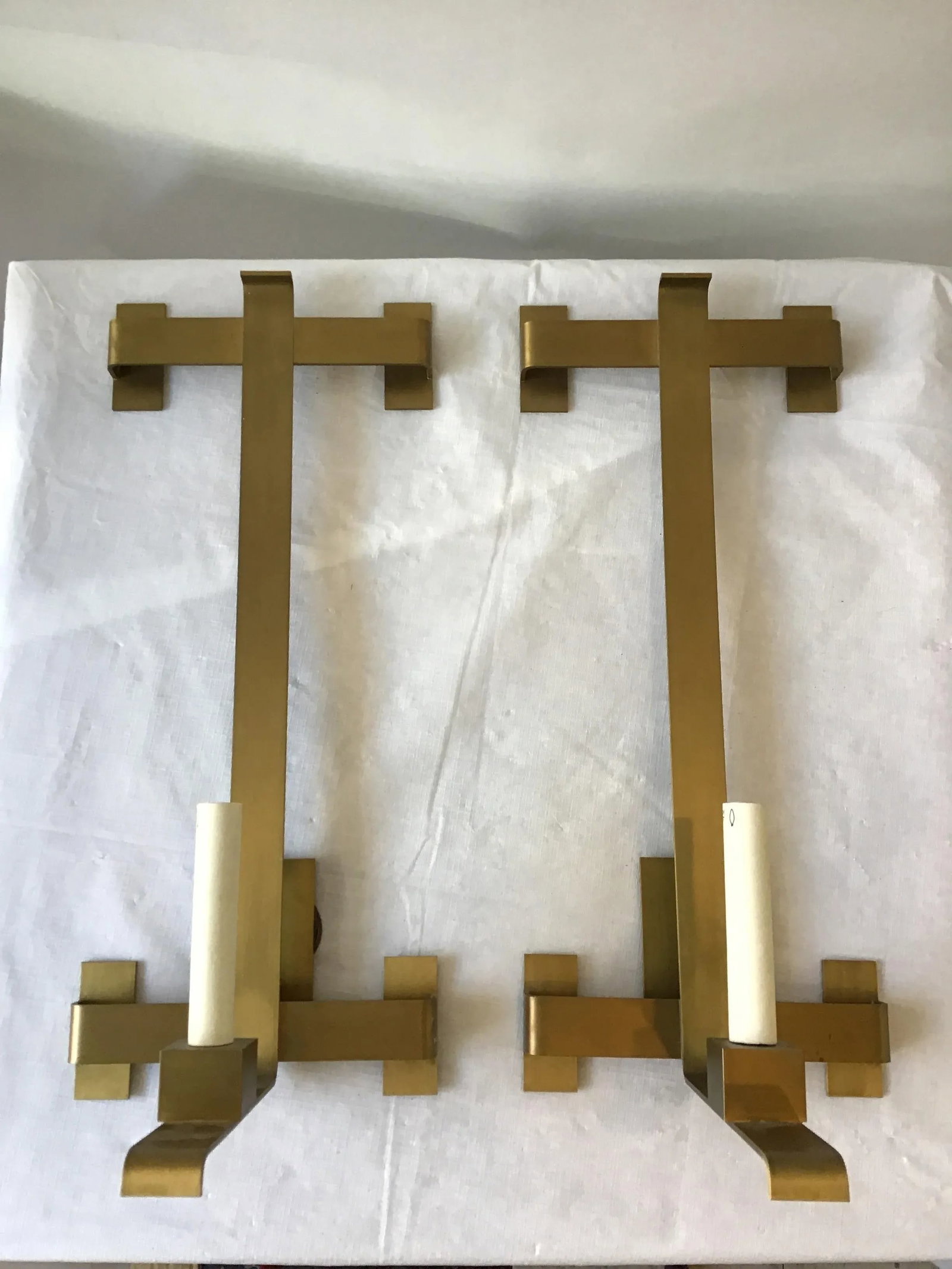 Brass Palmer Hargrave Sconces - a Pair - 3
