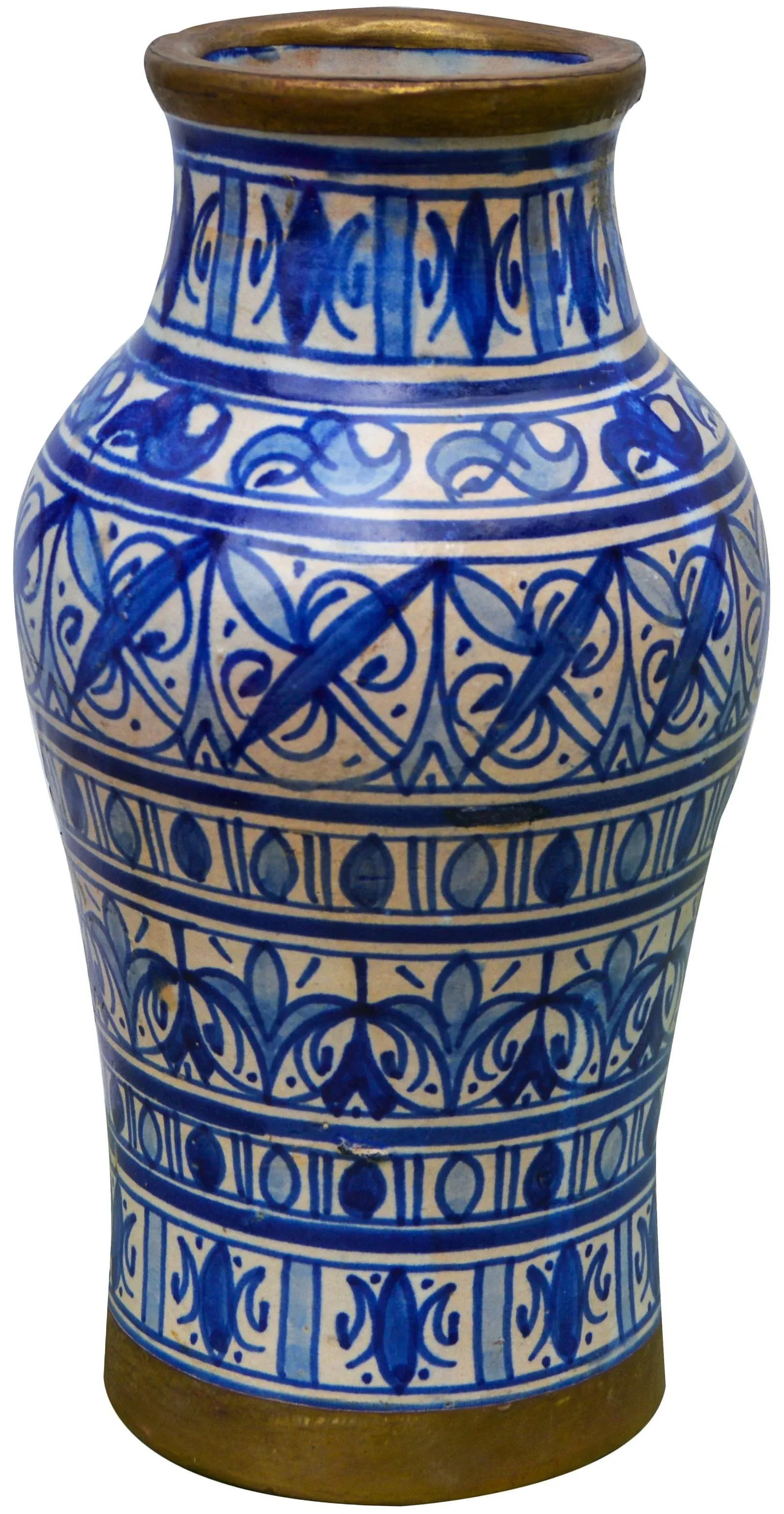 Mid 20th Century Blue-Patterned Moorish Vase - 4