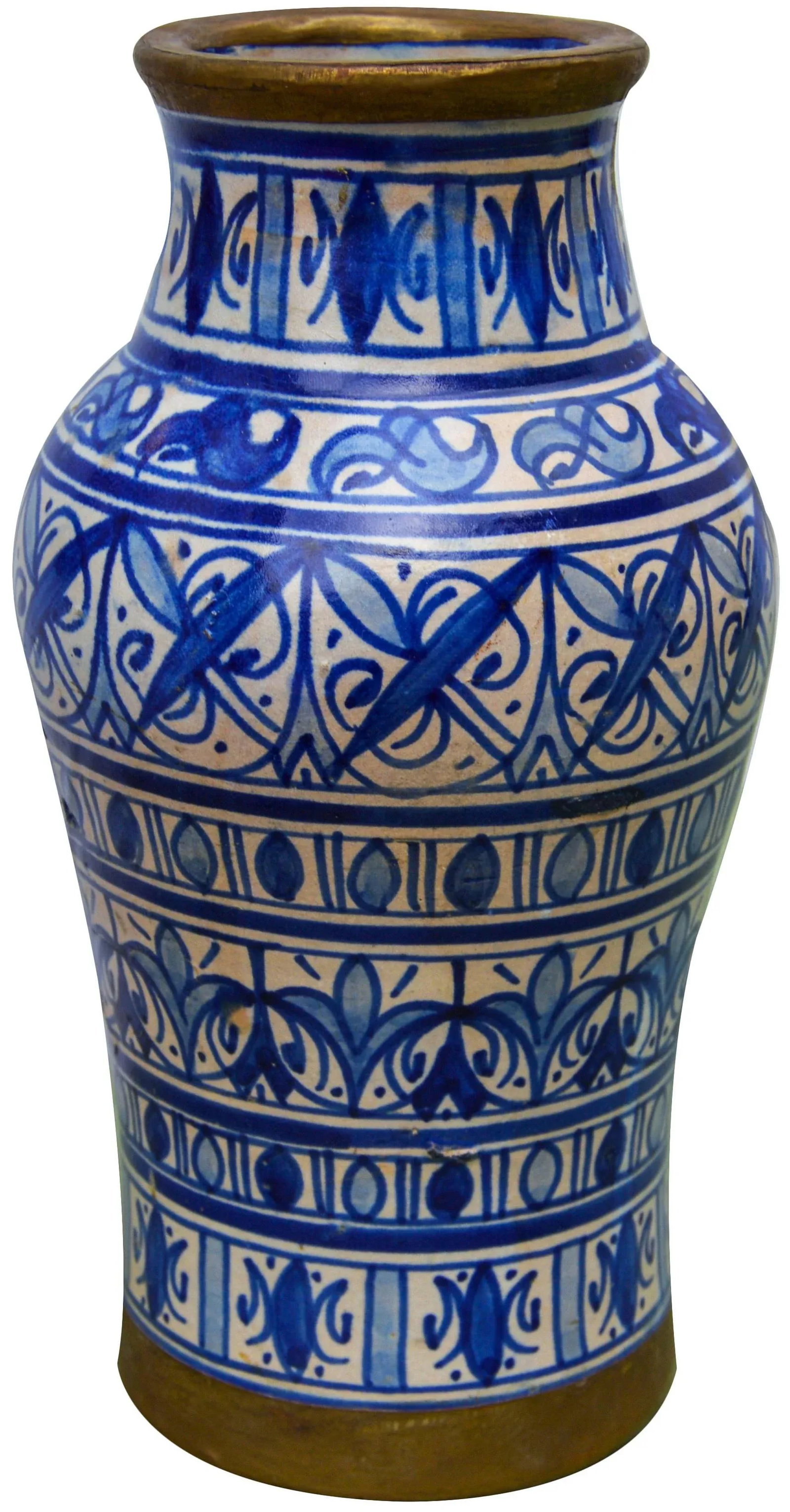 Mid 20th Century Blue-Patterned Moorish Vase - 5