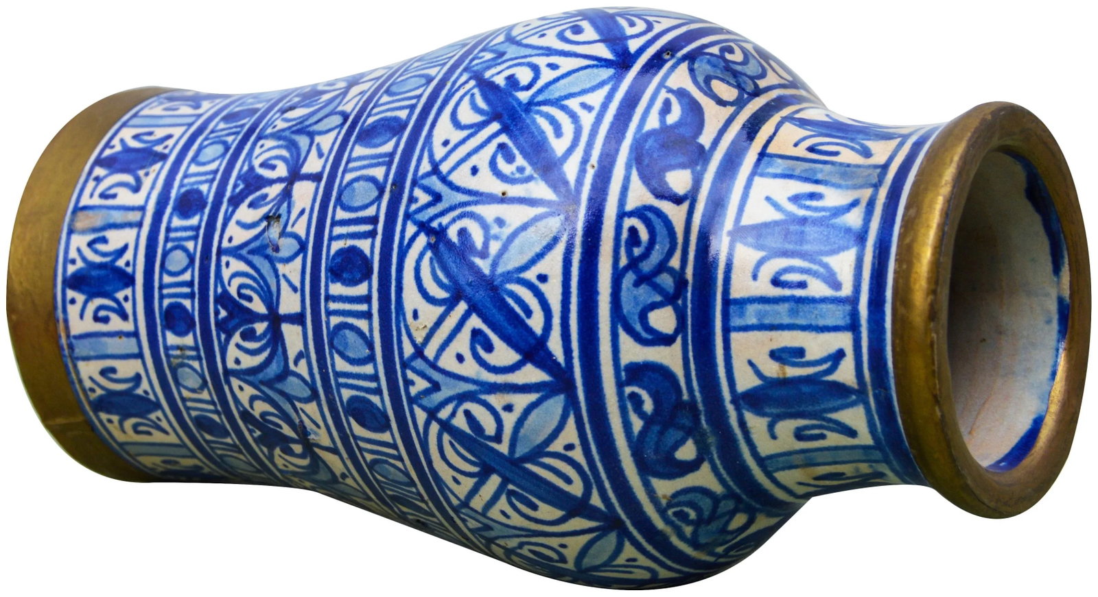 Mid 20th Century Blue-Patterned Moorish Vase - 7