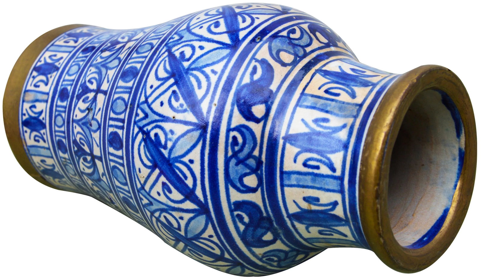 Mid 20th Century Blue-Patterned Moorish Vase - 8