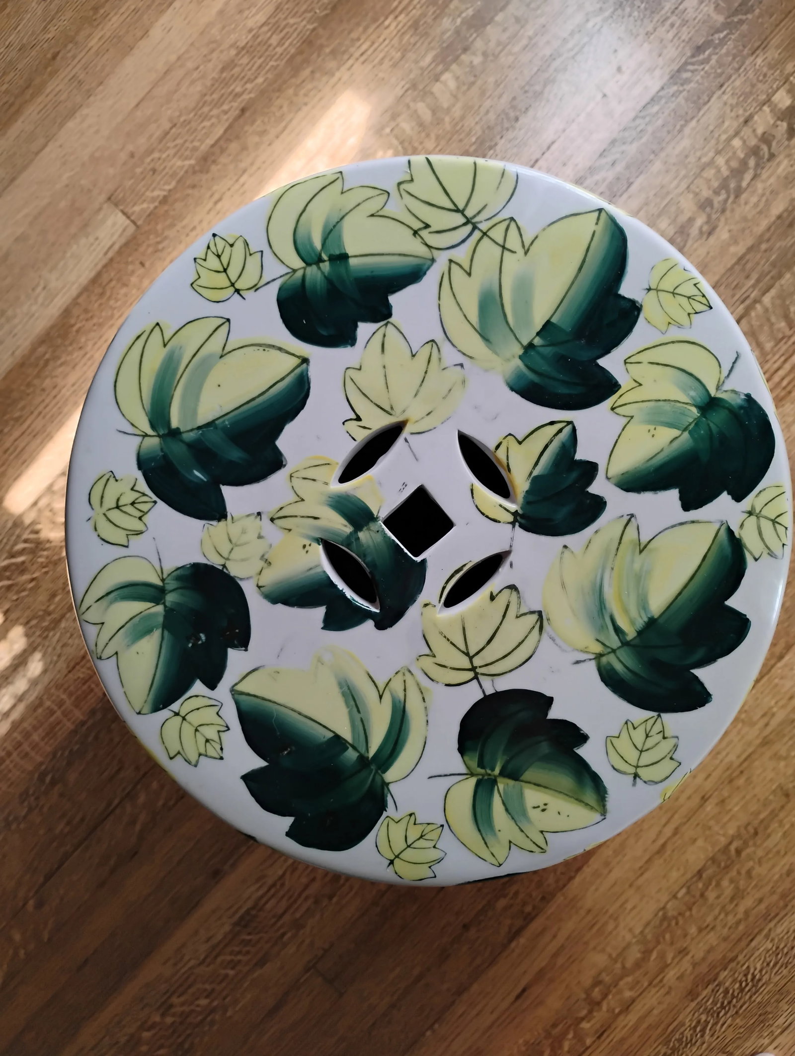 Mid 20th Century Painted Ceramic Garden Stool - 3