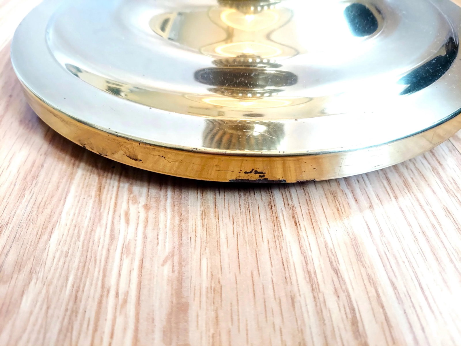 Restyled Vintage Brass Floor Lamp With Glass Table - 11