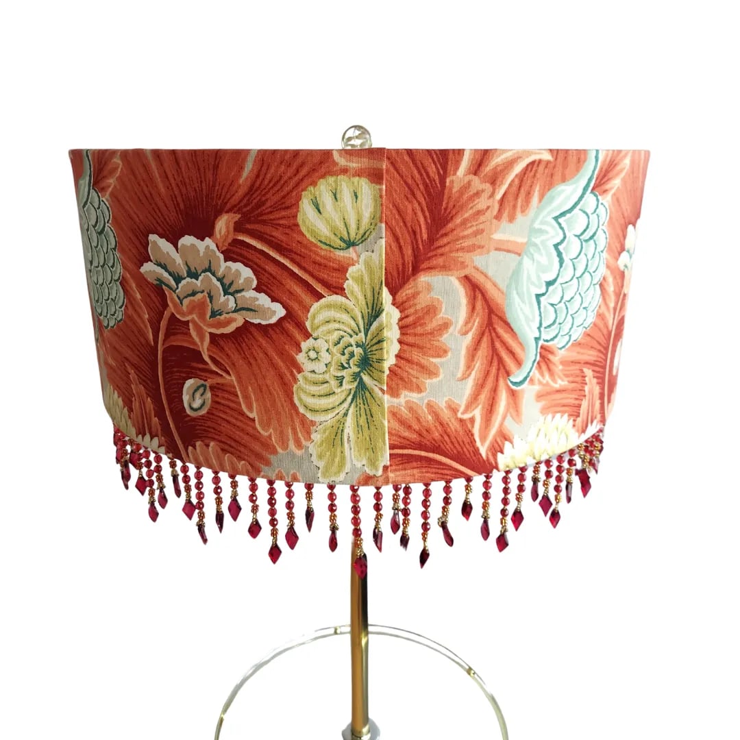 Restyled Vintage Brass Floor Lamp With Glass Table - 4