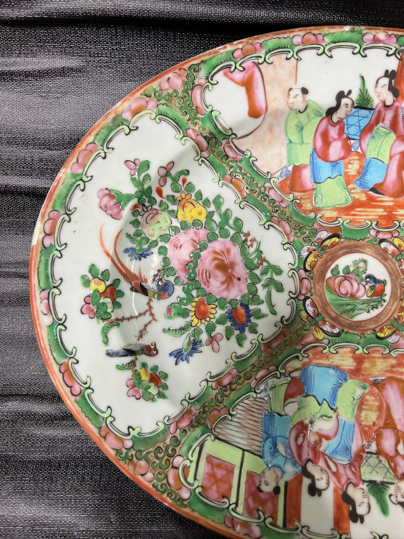 Antique 19th Century Chinese Antique Export Porcelain Rose Medallion Oval Platter - 4
