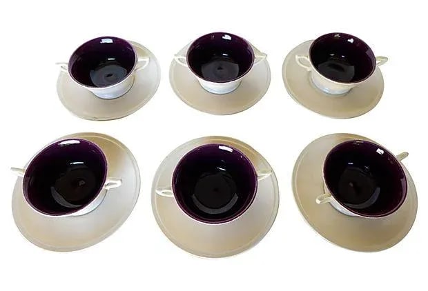 Midcentury Franciscan "Montecito" Bouillabaisse Bowls - Set of 6 - 5