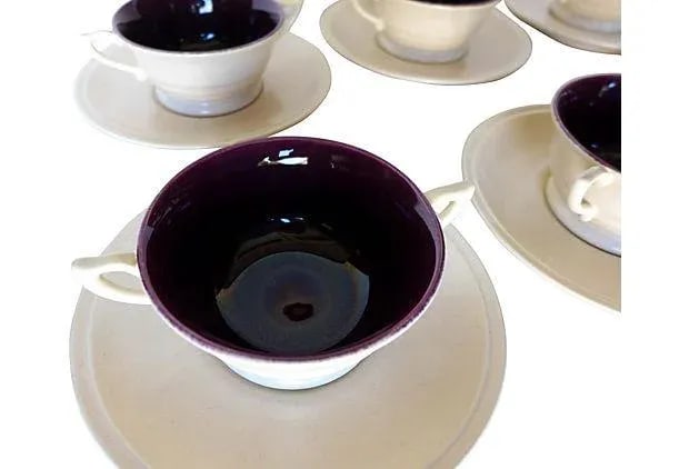 Midcentury Franciscan "Montecito" Bouillabaisse Bowls - Set of 6 - 6
