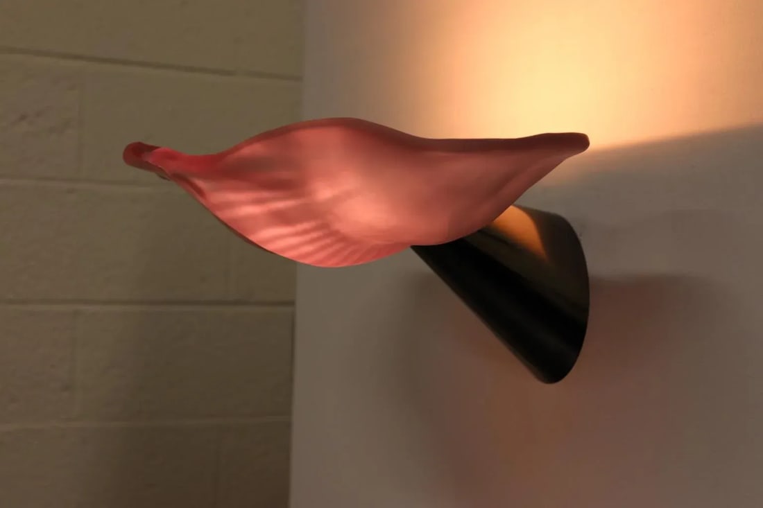 Carlo Nason "Lithos" Alexandrite Murano Hand Cast Glass Wall Lamp, Mid-Century Modern - 9