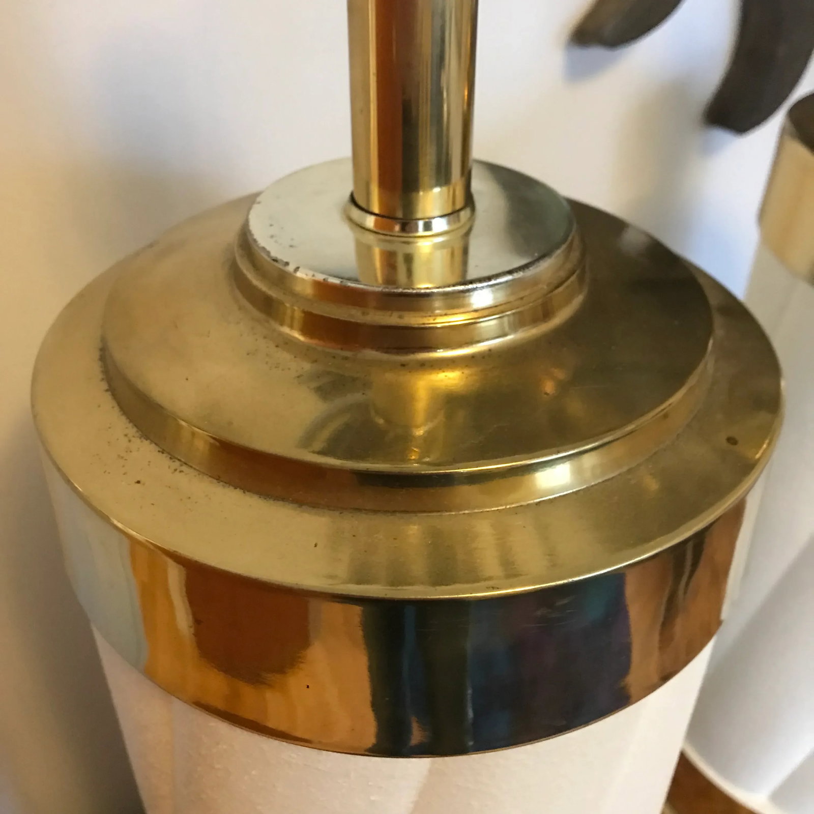 1980s Brass & Enamel Lamps - a Pair - 3