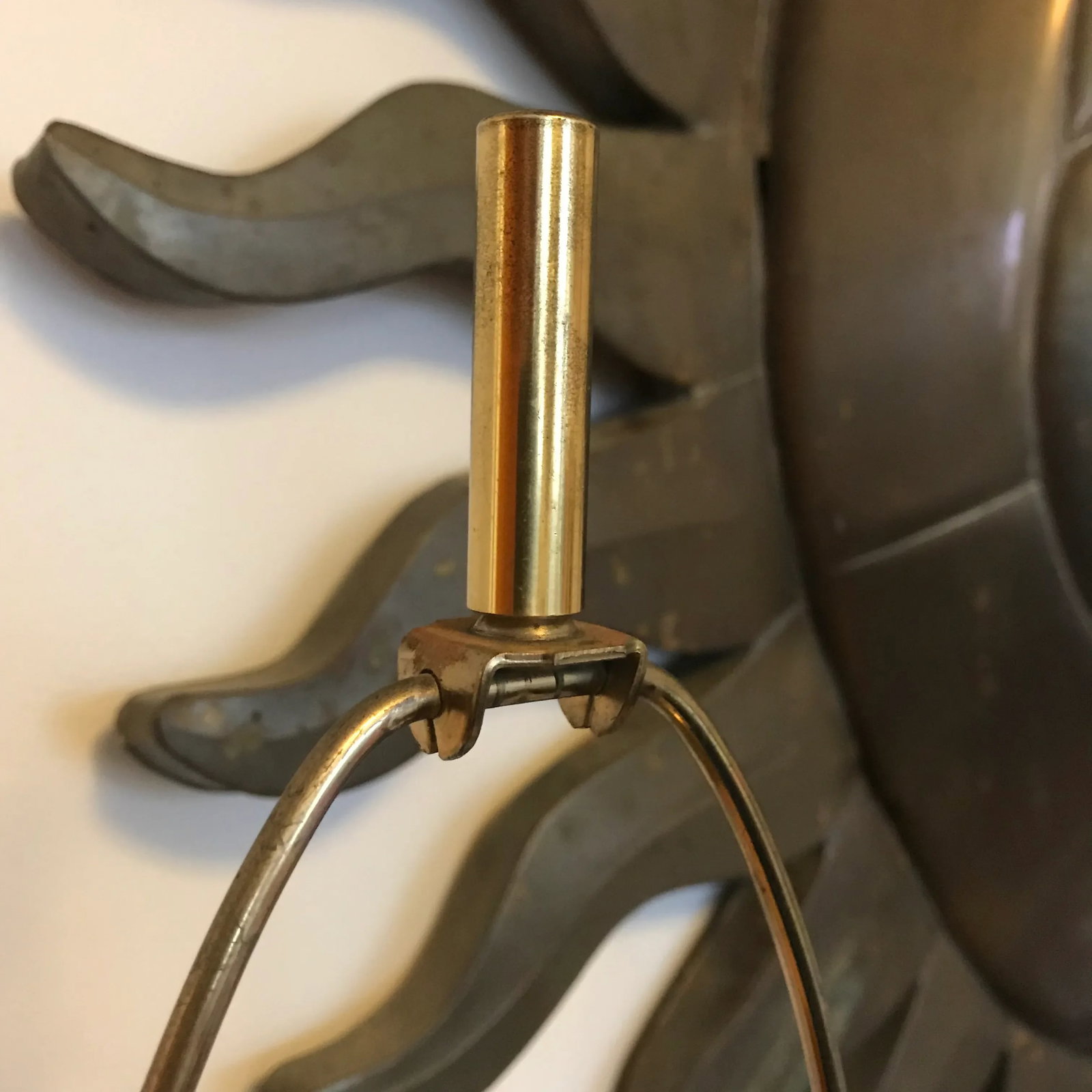 1980s Brass & Enamel Lamps - a Pair - 4