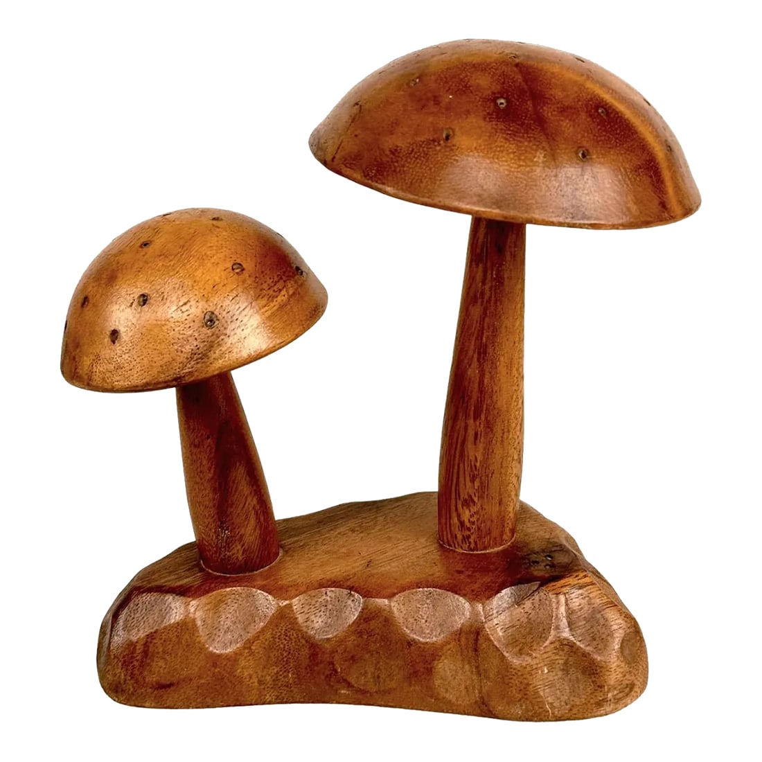 Mid-Century Boho Tiki Carved Mushroom Toothpick Holder (1 of 8)