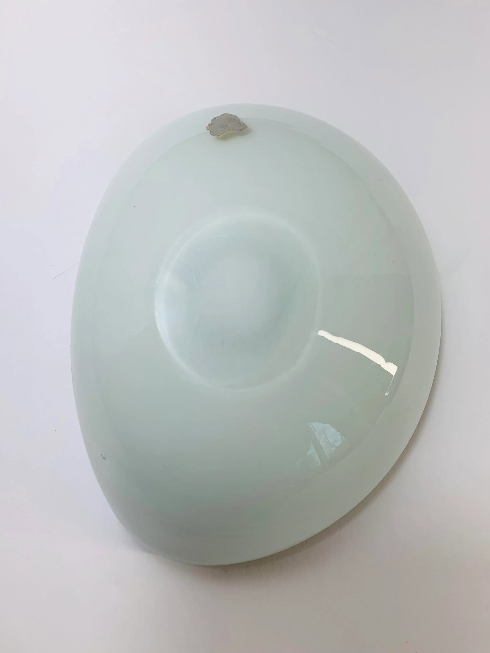 1950s Murano Seguso Turquoise and Gold Fleck Bowl - 2