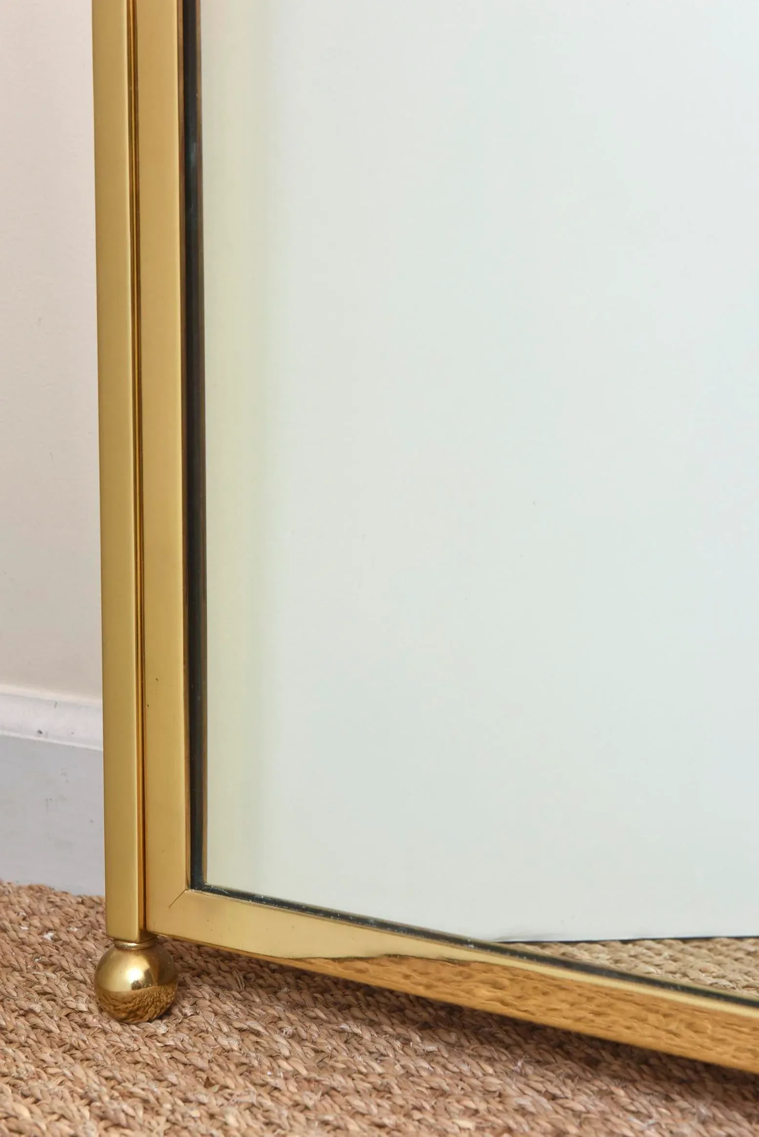 Vintage Modernist Billy Haines Style Brass Medallion Mirror 1960's - 7