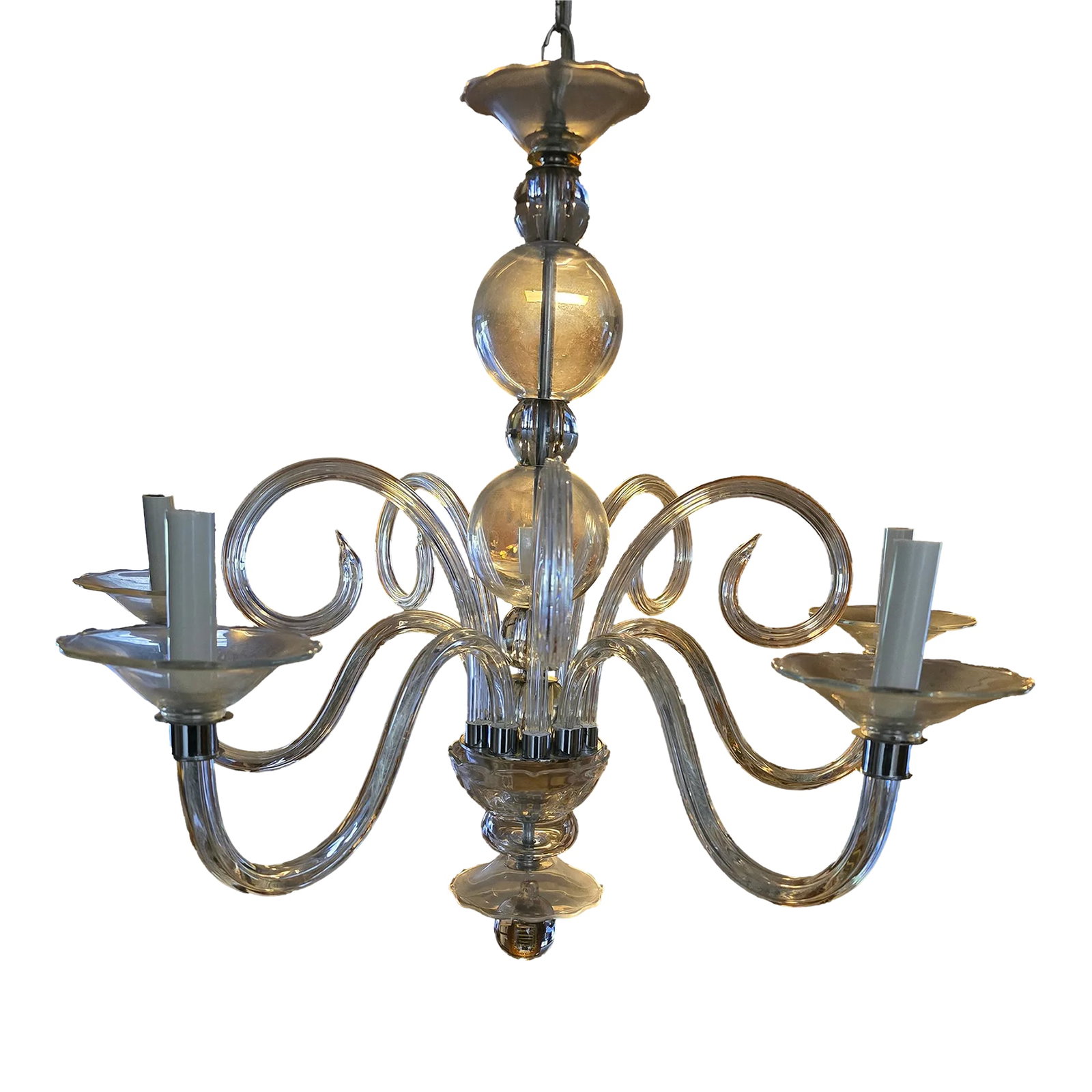Mid-Century Vintage Venetian Murano Style Chandelier (1 of 7)